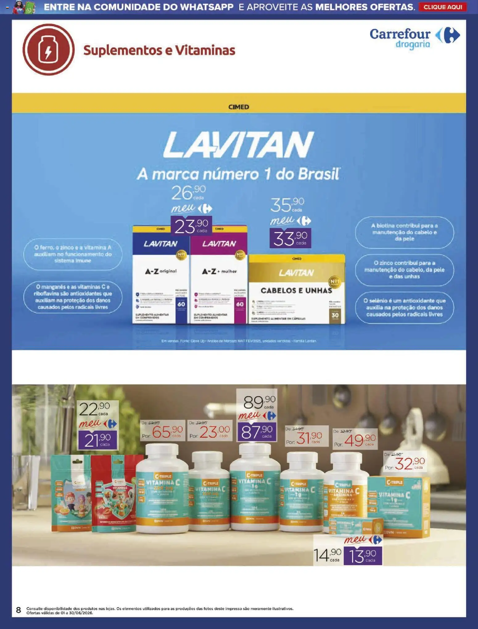 Carrefour Folheto - válido de 01.06.2026 | Página: 8 | Produtos: Suplementos, Vitamina c