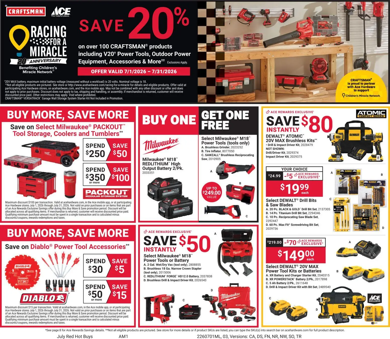 ACE Hardware Weekly Ad - valid from 07/01/2026 | Page: 3 | Products: Battery, Tire, Drill Bit, Starter