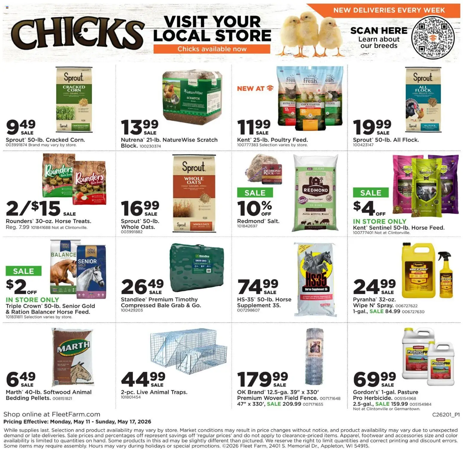 Mills Fleet Farm Weekly Ad - valid from 11.05.2026 | Page: 25 | Products: Corn, Starter, Poultry