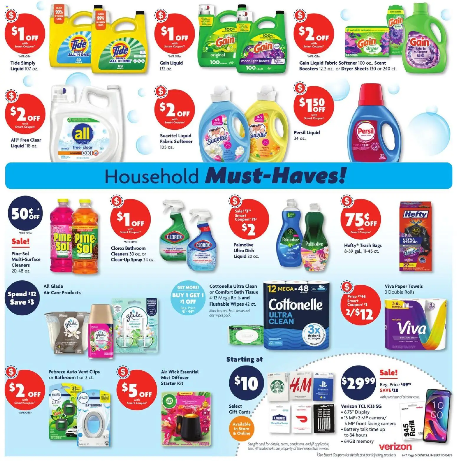 Family Dollar Weekly Ad - valid from 07.06.2026 | Page: 6 | Products: Fabric softener, Starter, Camera, Dryer