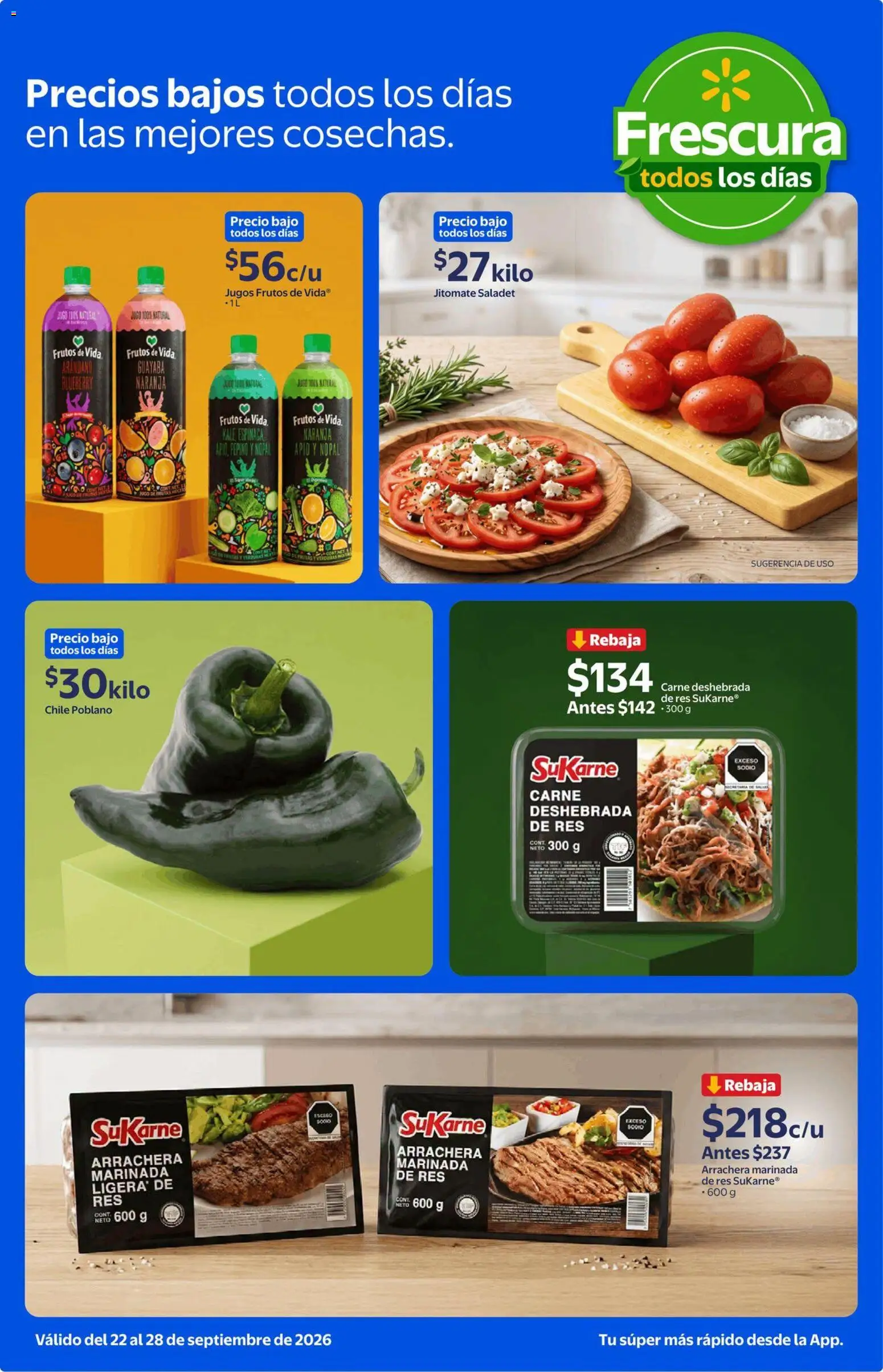 Nuevas ofertas de Walmart Express válidas en toda la República Mexicana desde el 22/09/2026. ¡Encuentra las mejores ofertas en Walmart Express folleto Calidad y frescura a precios bajos todos los días.! | Página: 2 | Productos: Chile, Apio, Carne, Pepino
