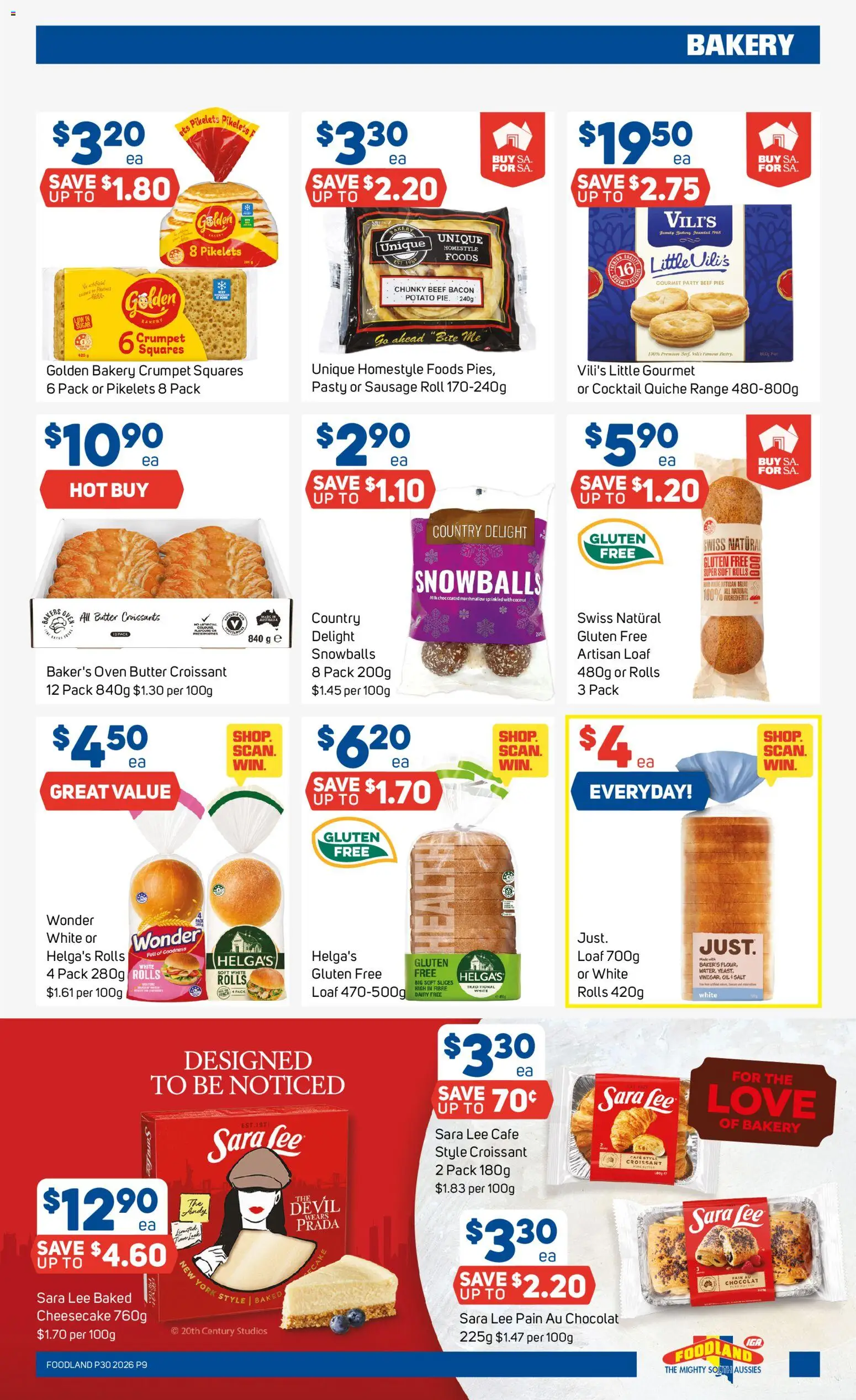Foodland catalogue - valid from 22/07/2026 | Page: 9 | Products: Bacon, Oil, Salt, Pies