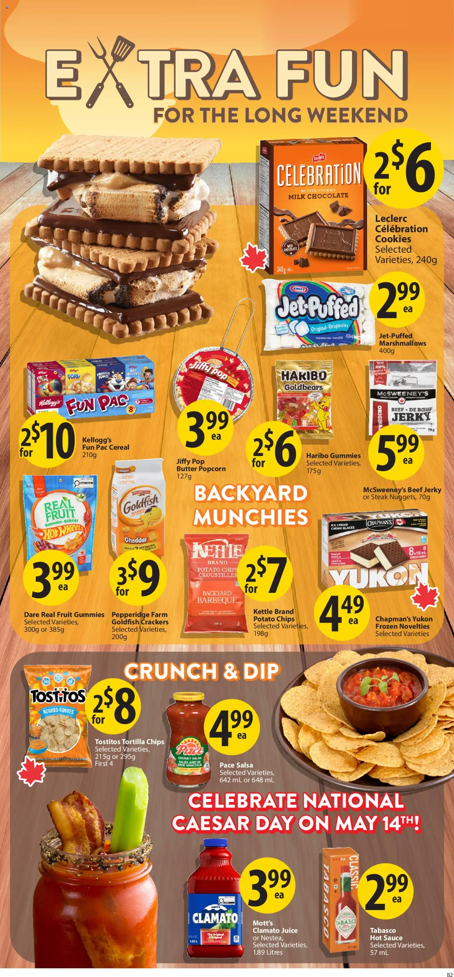 Save on foods flyer valid from 14.05.2026 | Page: 3 | Products: Rice, Cream, Cookies, Juice