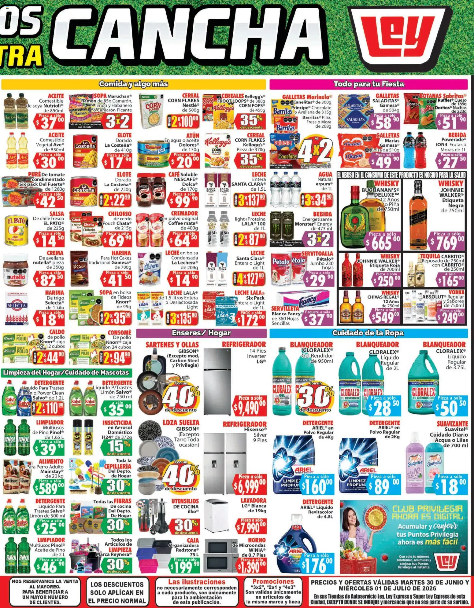 Nuevas ofertas de Casa Ley válidas en toda la República Mexicana desde el 30/06/2026. ¡Encuentra las mejores ofertas en Casa Ley folleto Autoservicio! | Página: 4 | Productos: Limón, Aceite, Piña, Cocina
