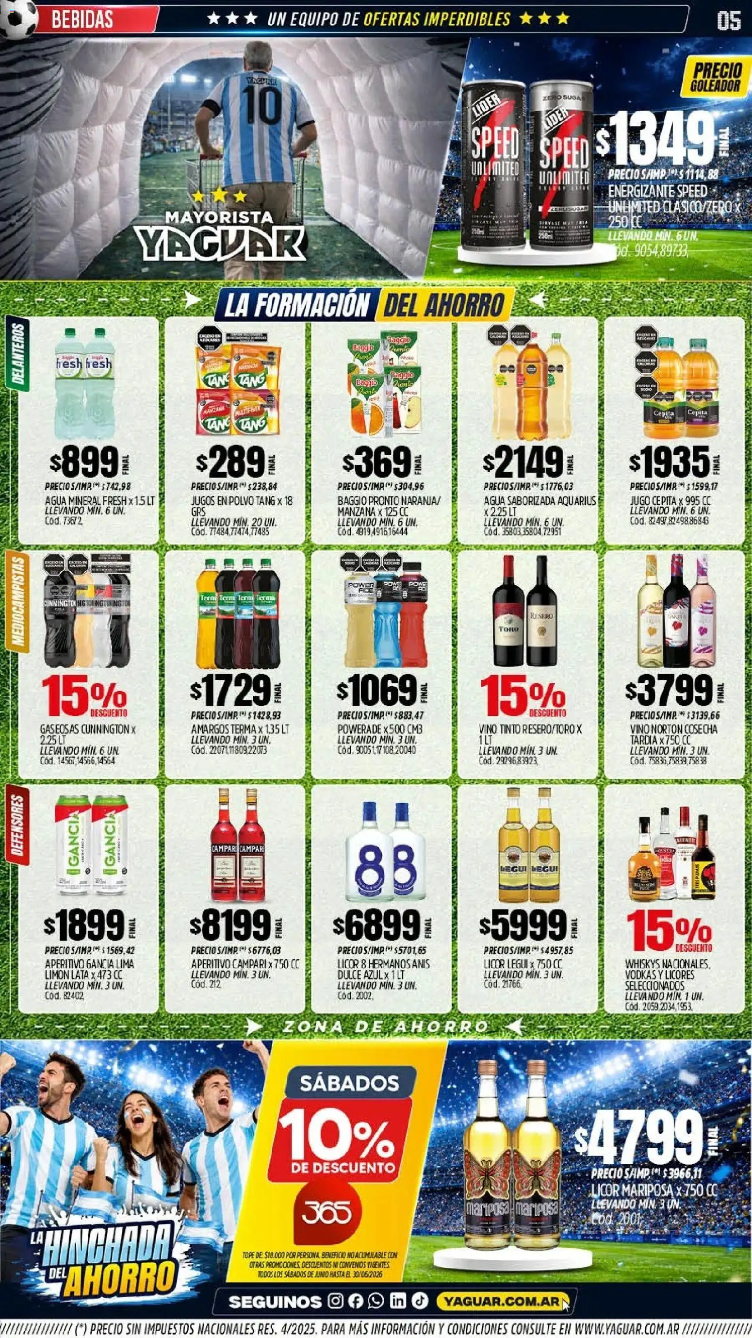 Yaguar catálogo │ válido desde el 15.06.2026 | Página: 4 | Productos: Polvo, Manzana, Agua, Agua saborizada