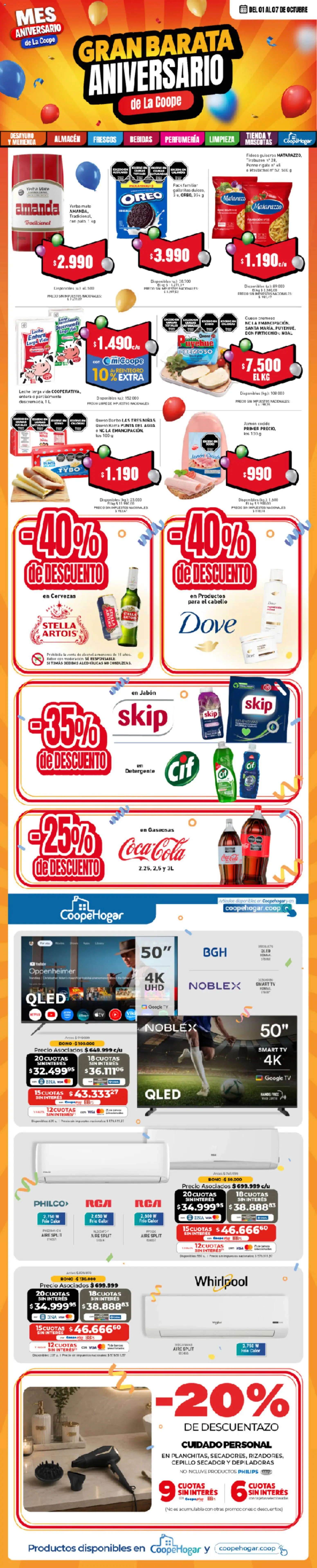 Cooperativa Obrera catálogo │ válido desde el 01/10/2026 | Página: 1 | Productos: Cepillo, Leche, Queso, Fideos