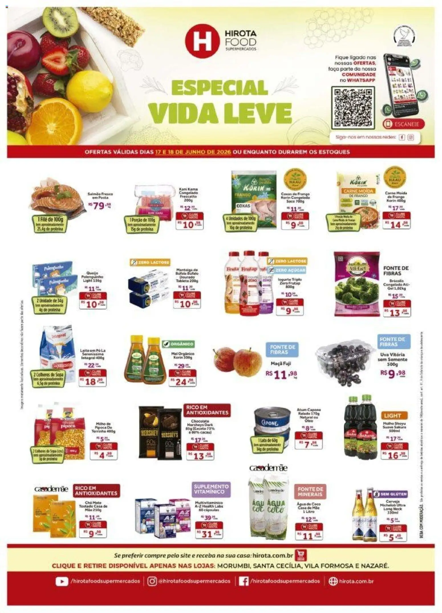 Hirota Food Folheto - válido de 17.06.2026 | Página: 1 | Produtos: Coco, Água de coco, Colheres, Cerveja