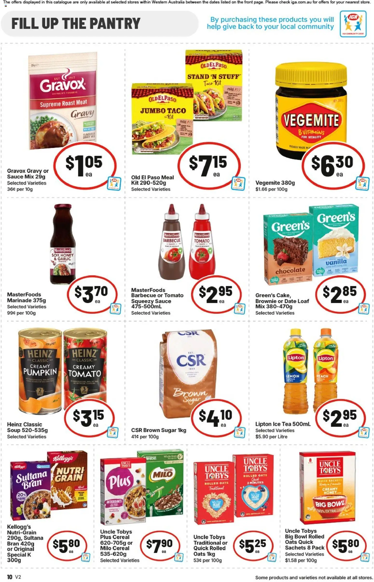IGA catalogue - valid from 03.06.2026 | Page: 10 | Products: Cereal, Sauce, Lemon, Pumpkin