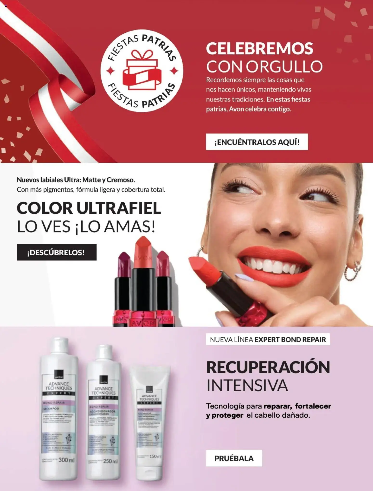Catálogo Avon válido desde 01/07/2026 | Página: 4 | Productos: Shampoo, Acondicionador