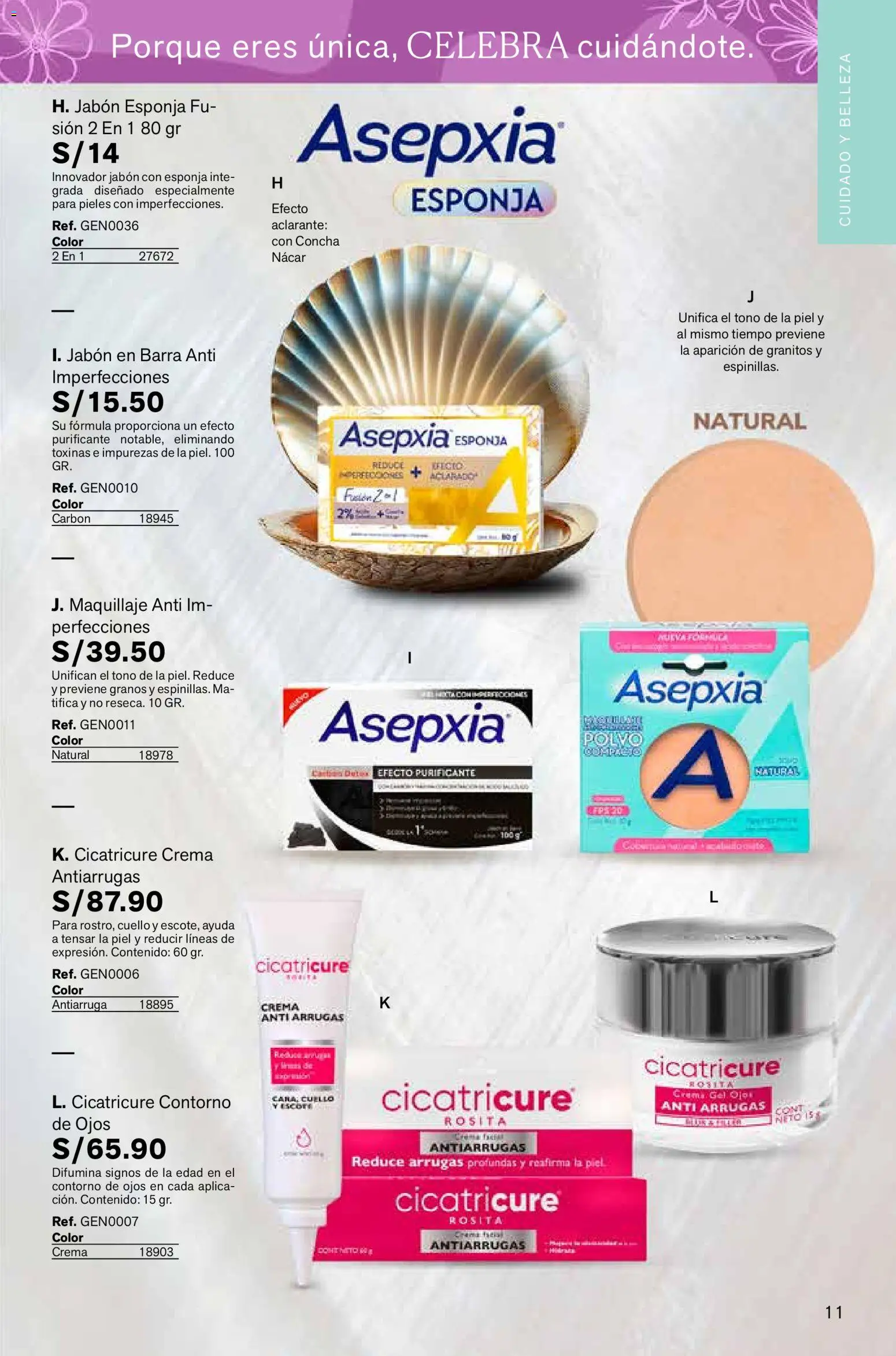 Catálogo Leonisa válido desde 06.03.2026 | Página: 11 | Productos: Esponja, Jabón, Maquillaje, Polvo