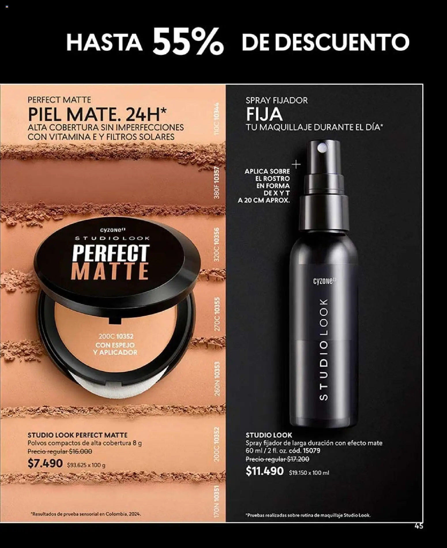 Catálogo CyZone Campaña 14 │ válido desde el 16.08.2026 | Página: 45 | Productos: Espejo, Maquillaje, Mate, Sobre
