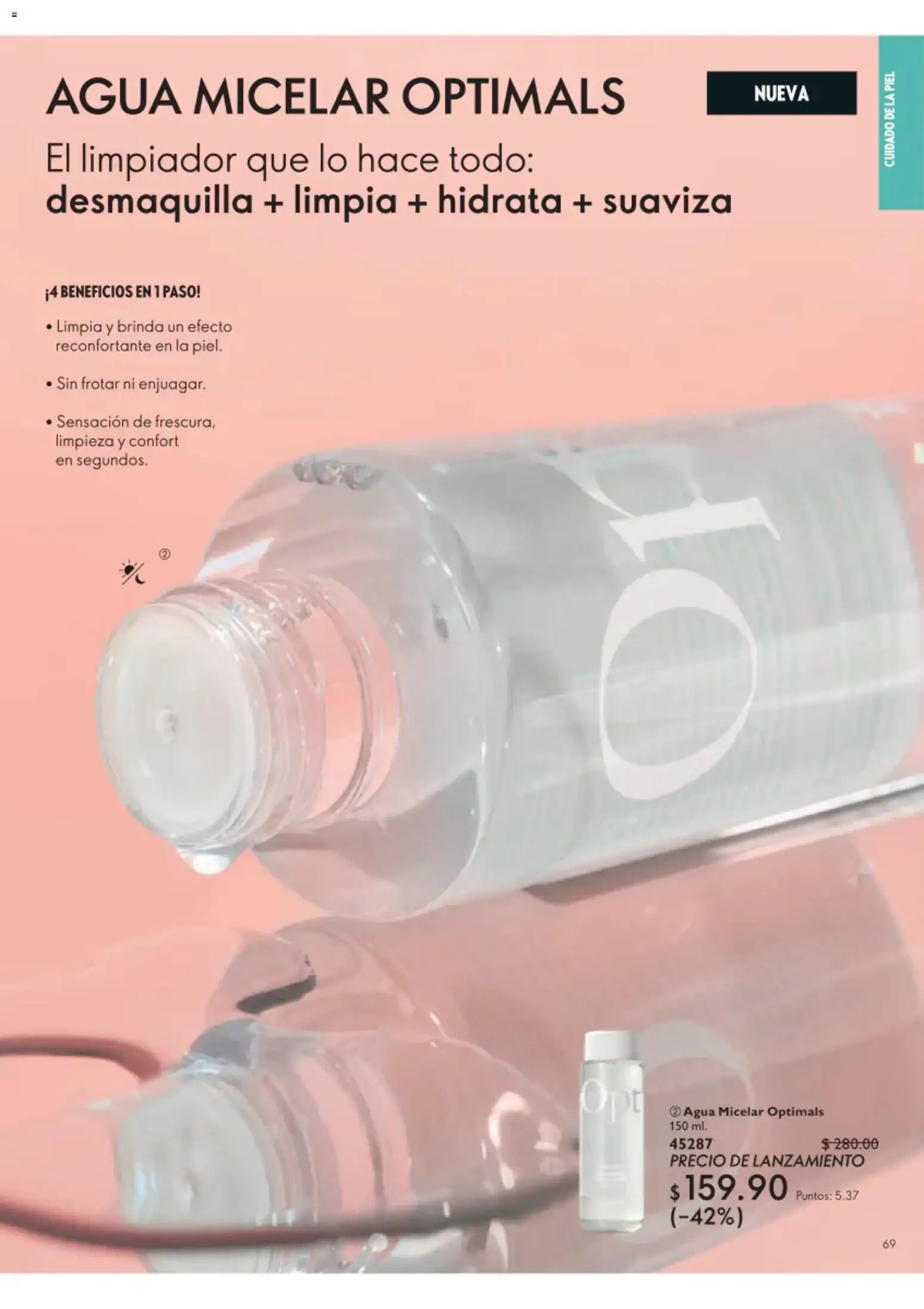 Nuevas ofertas de Oriflame válidas en toda la República Mexicana desde el 22/08/2026. ¡Encuentra las mejores ofertas en Oriflame campaña 12 2026! | Página: 69 | Productos: Agua, Limpiador, Agua micelar