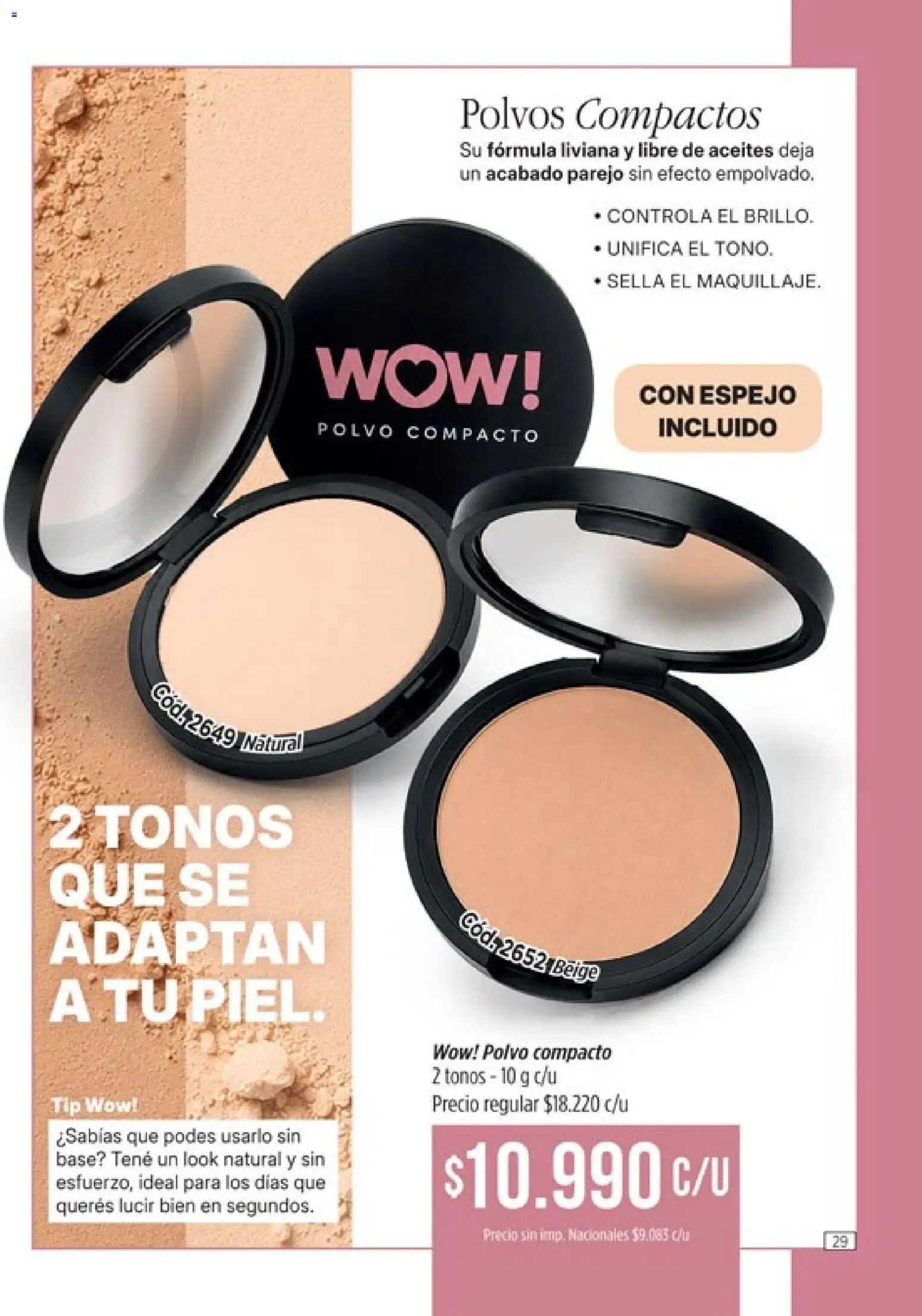 Catálogo Amodil Campaña 15 │ válido desde el 26/08/2026 | Página: 29 | Productos: Espejo, Polvo, Polvo compacto
