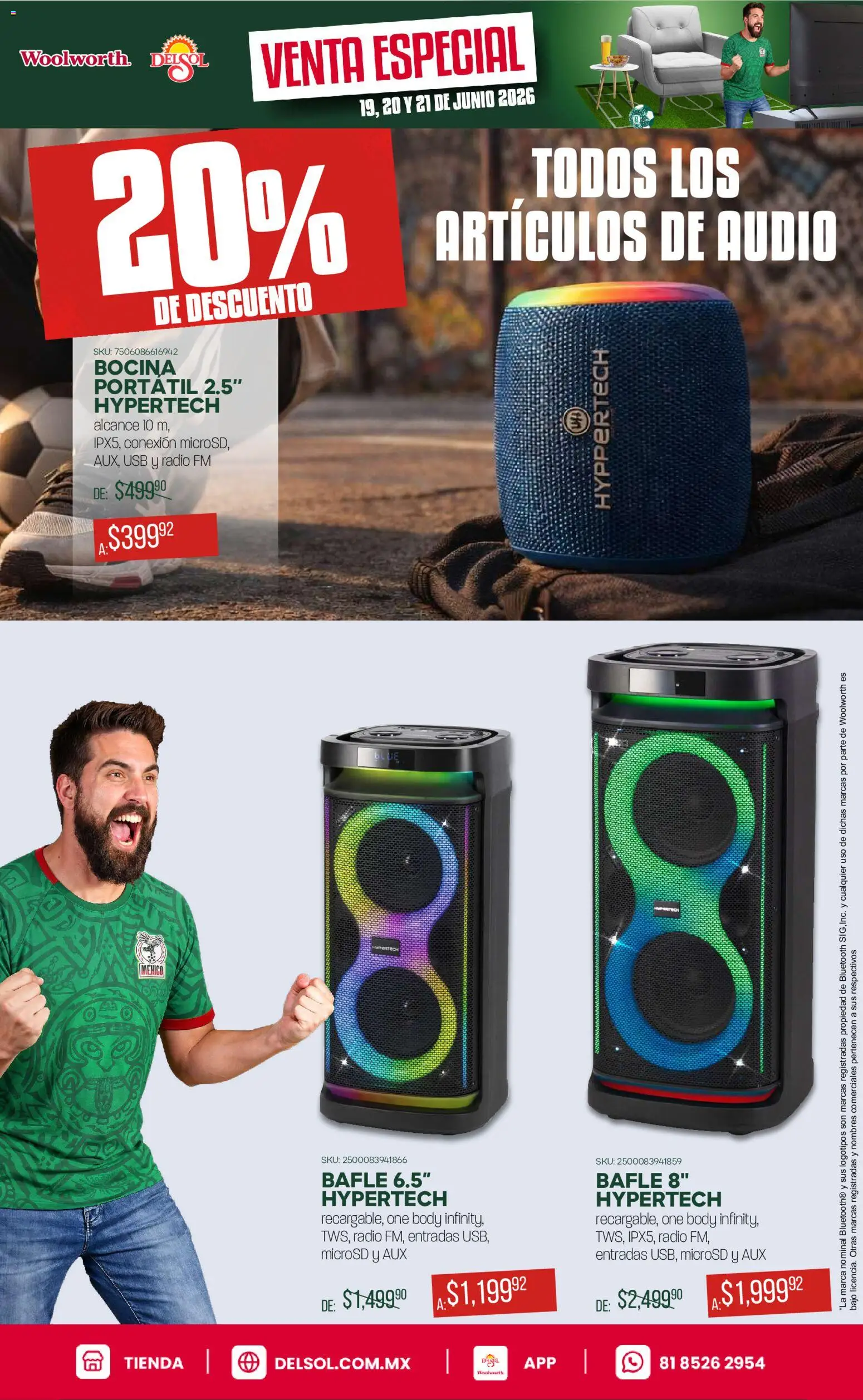 Nuevas ofertas de Del Sol y Woolworth válidas en toda la República Mexicana desde el 19.06.2026. ¡Encuentra las mejores ofertas en Del Sol y Woolworth catálogo! | Página: 7