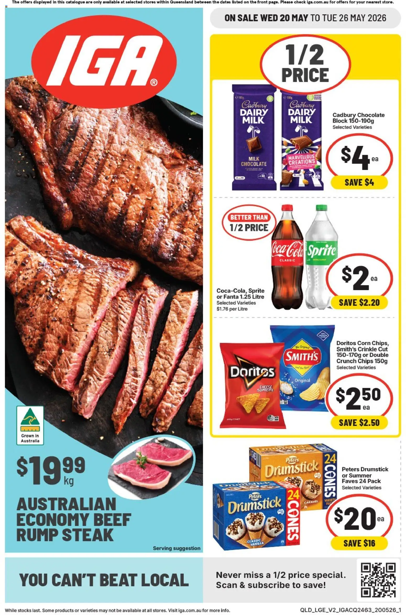 IGA catalogue - valid from 20.05.2026 | Page: 3 | Products: Dairy, Cheese, Chocolate, Chips