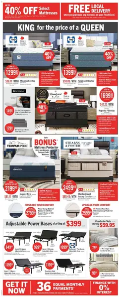 Preview of The Brick weekly flyer / circulaire from shop The Brick valid from Jul 9, 2026 | Page: 16 | Products: Bed, Mattress