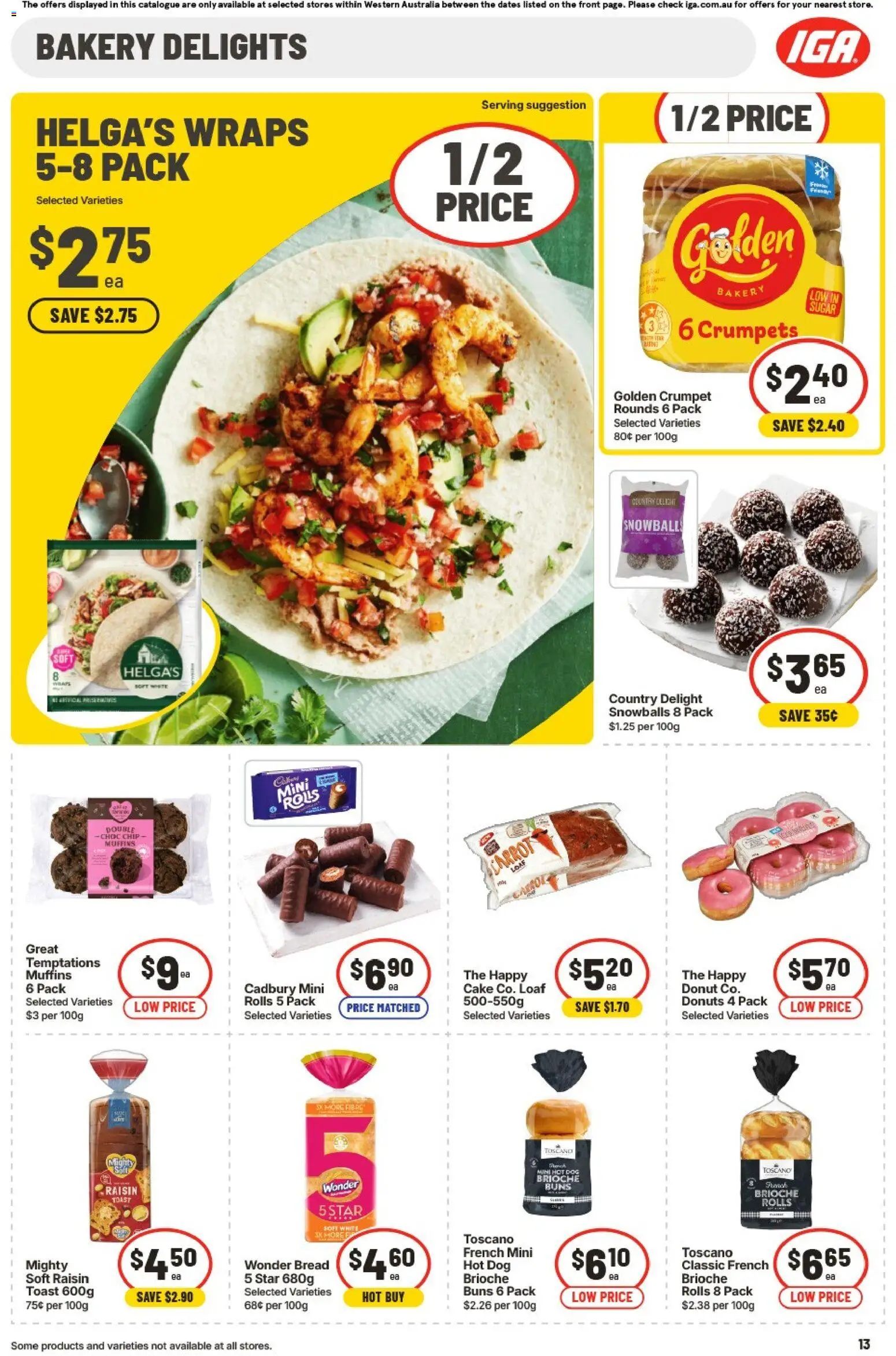 IGA catalogue - valid from 09/09/2026 | Page: 14 | Products: Bread, Muffins, Cake, Toast