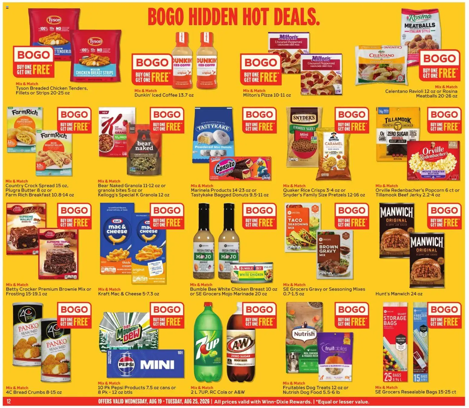 Winn Dixie Weekly Ad - valid from 08/19/2026 | Page: 12 | Products: Beer, Rice, Sausage, Pumpkin