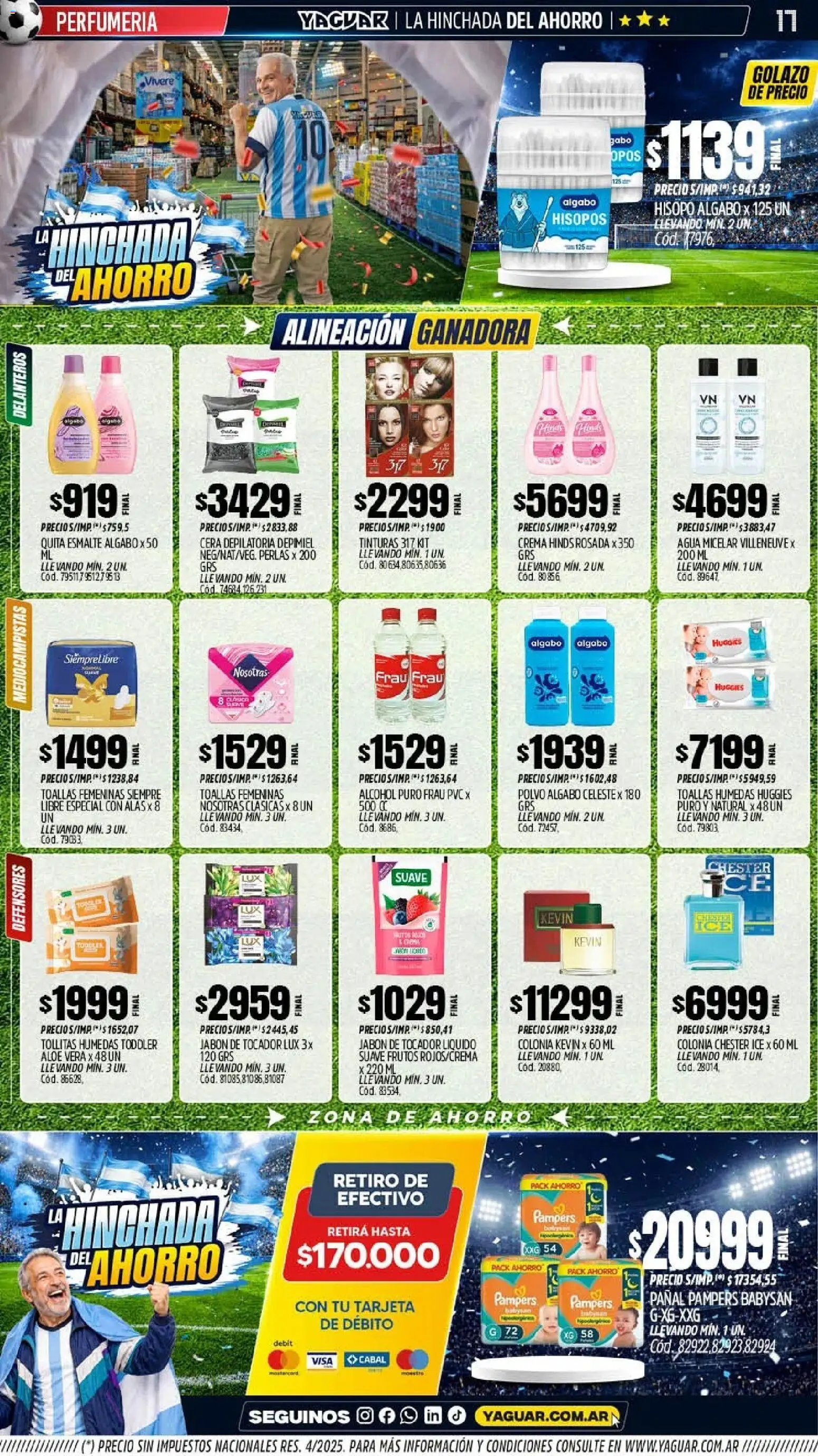 Yaguar - Oferta Semanal Salta │ válido desde el 08.06.2026 | Página: 18 | Productos: Toallas, Jabón, Cera, Crema