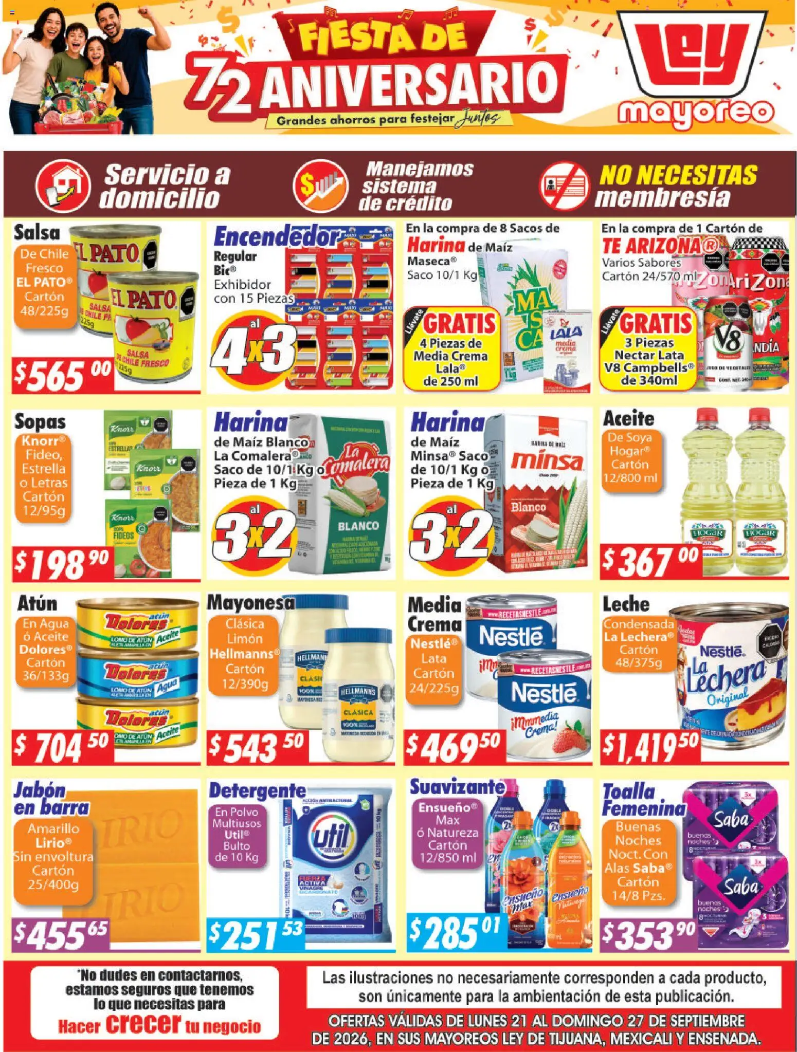 Nuevas ofertas de Casa Ley válidas en toda la República Mexicana desde el 21/09/2026. ¡Encuentra las mejores ofertas en Casa Ley folleto Frontera! | Página: 4 | Productos: Chile, Crema, Leche, Barra