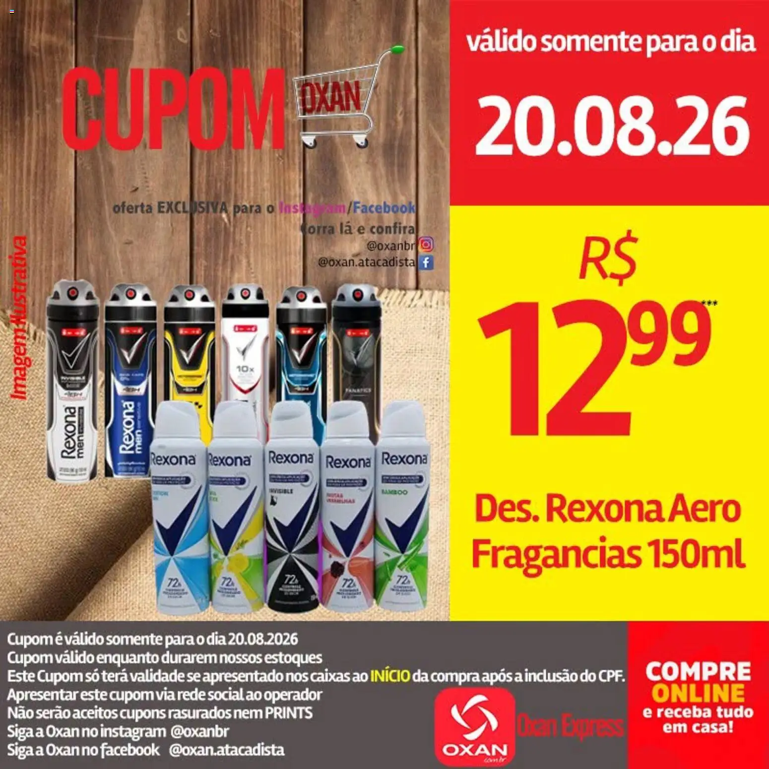 Oxan Atacadista Folheto - válido de 20/08/2026 | Página: 8 | Produtos: Rexona
