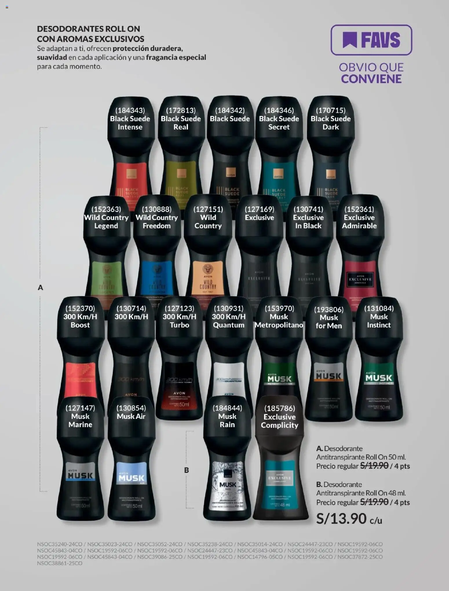 Catálogo Avon válido desde 24.05.2026 | Página: 165 | Productos: Desodorante, Antitranspirante, Fragancia