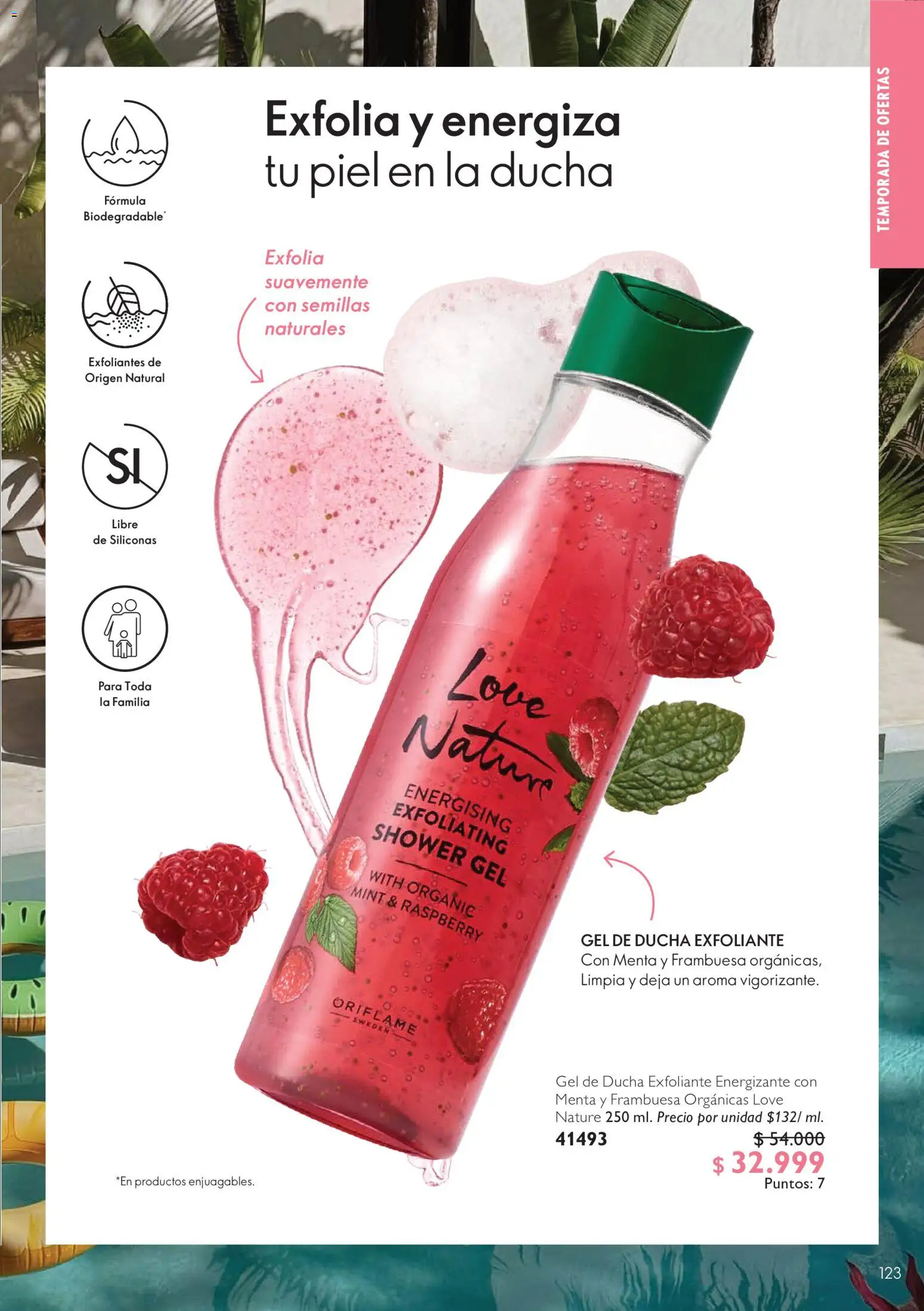 Oriflame revista - valida desde el 11/07/2026 | Página: 123 | Productos: Semillas, Ducha, Gel de ducha
