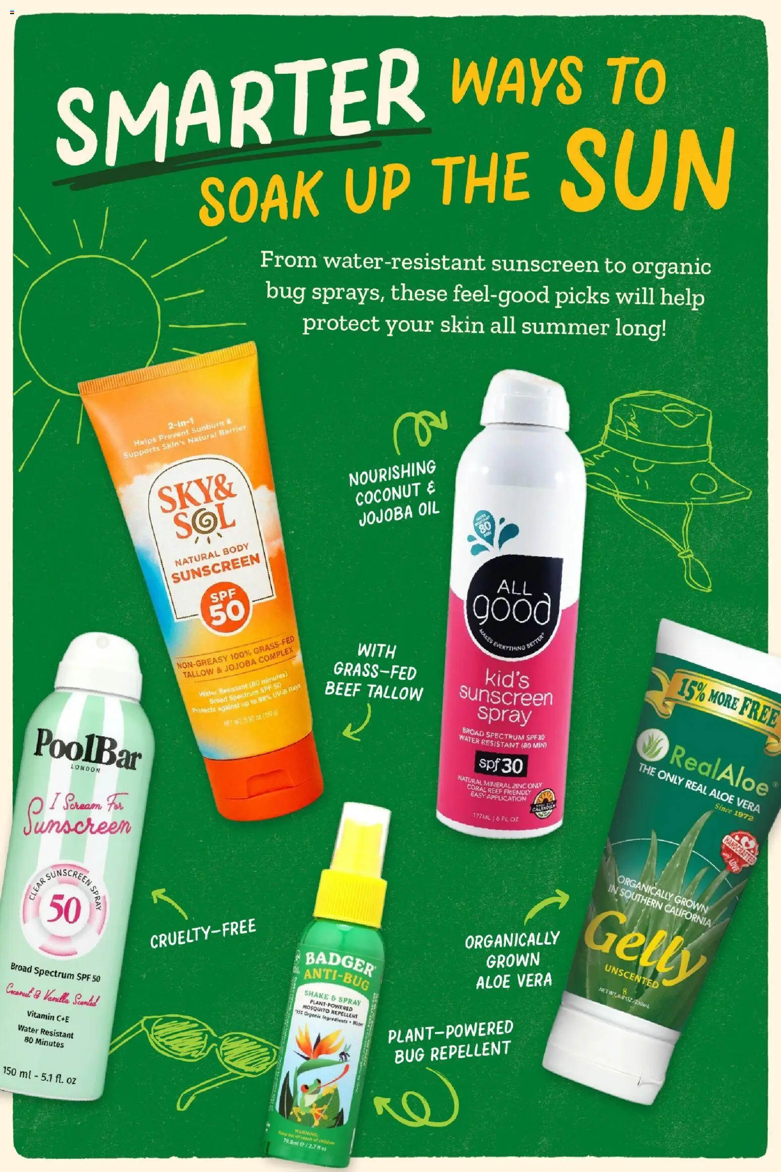 Sprouts Monthly Ad - valid from 06/24/2026 | Page: 23 | Products: Oil, Sunscreen, Aloe Vera, Water