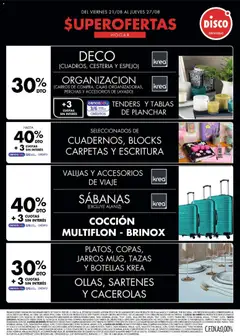 Vista previa Disco - Ofertas | Electro, T. Libre y más válido desde el 20/08/2026 | Página: 3 | Productos: Disco, Planchar, Sabanas, Espejo