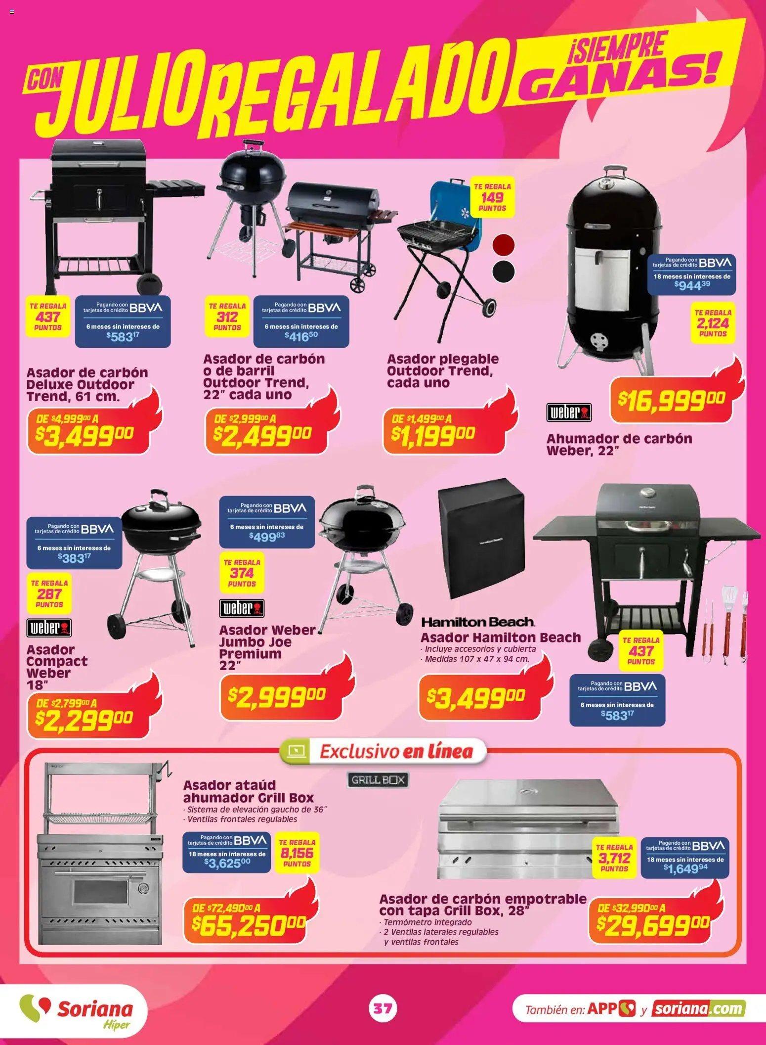 Nuevas ofertas de Soriana válidas en toda la República Mexicana desde el 03.06.2026. ¡Encuentra las mejores ofertas en Soriana Con Julio Regalado siempre ganas Híper Nacional! | Página: 37 | Productos: Termómetro, Té