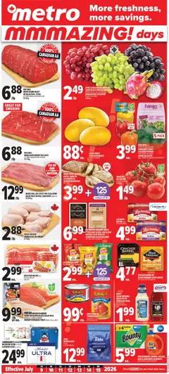 Preview of Metro weekly flyer - Saint-Augustin-De-Desmaures from shop Metro valid from Jul 9, 2026