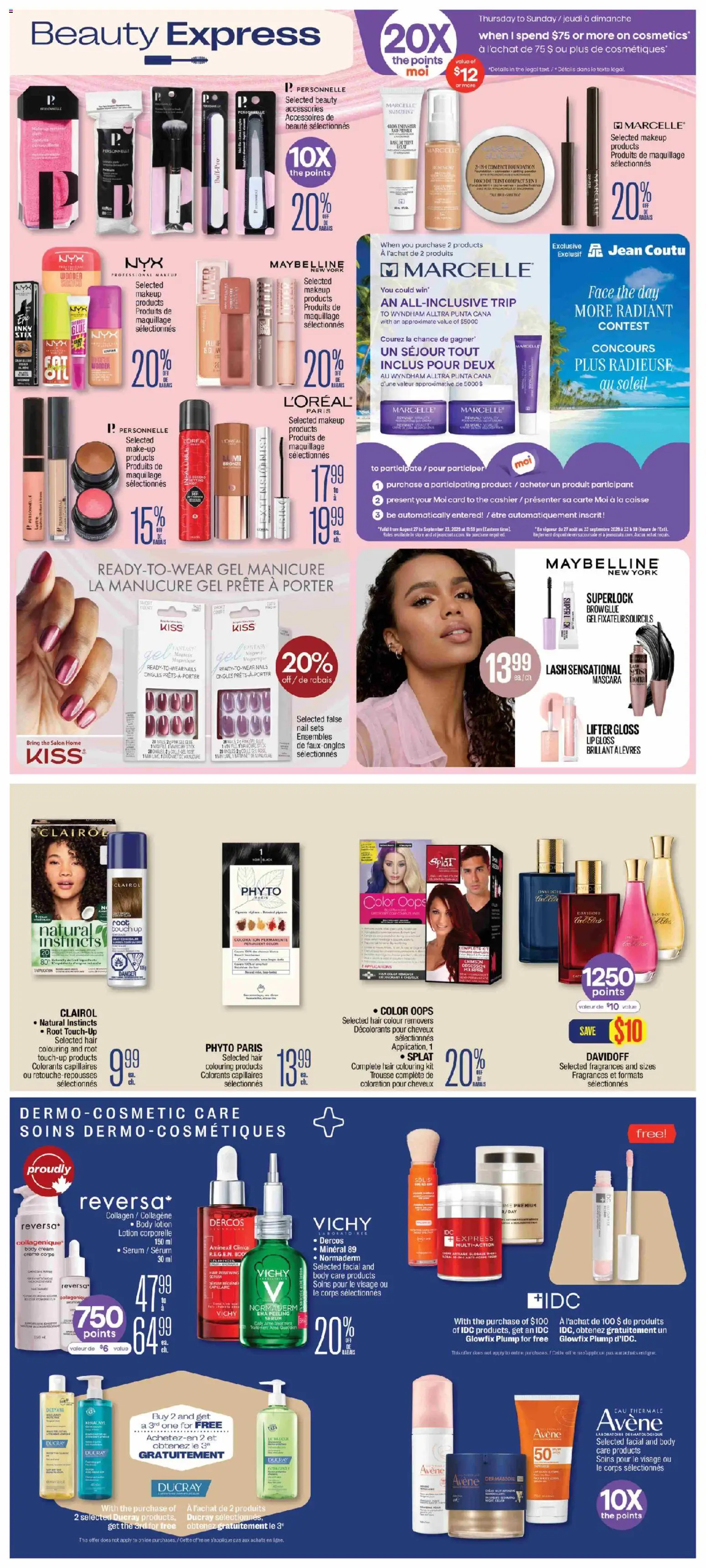 Jean Coutu flyer valid from Sep 3, 2026 | Page: 6 | Products: Cream, Hair color, Peeling, Body lotion