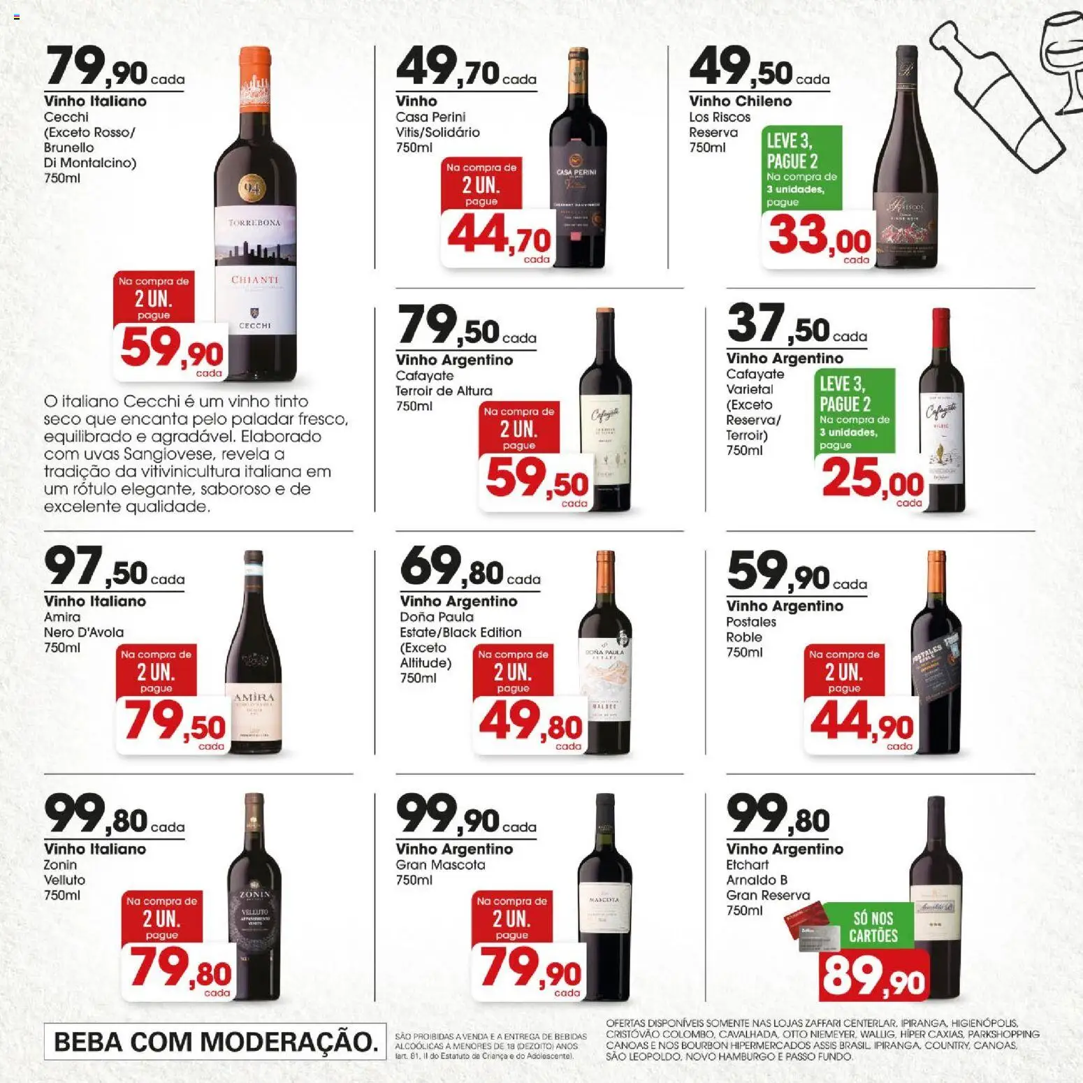 Zaffari Folheto - válido de 25/06/2026 | Página: 11 | Produtos: Vinho, Bourbon, Uvas