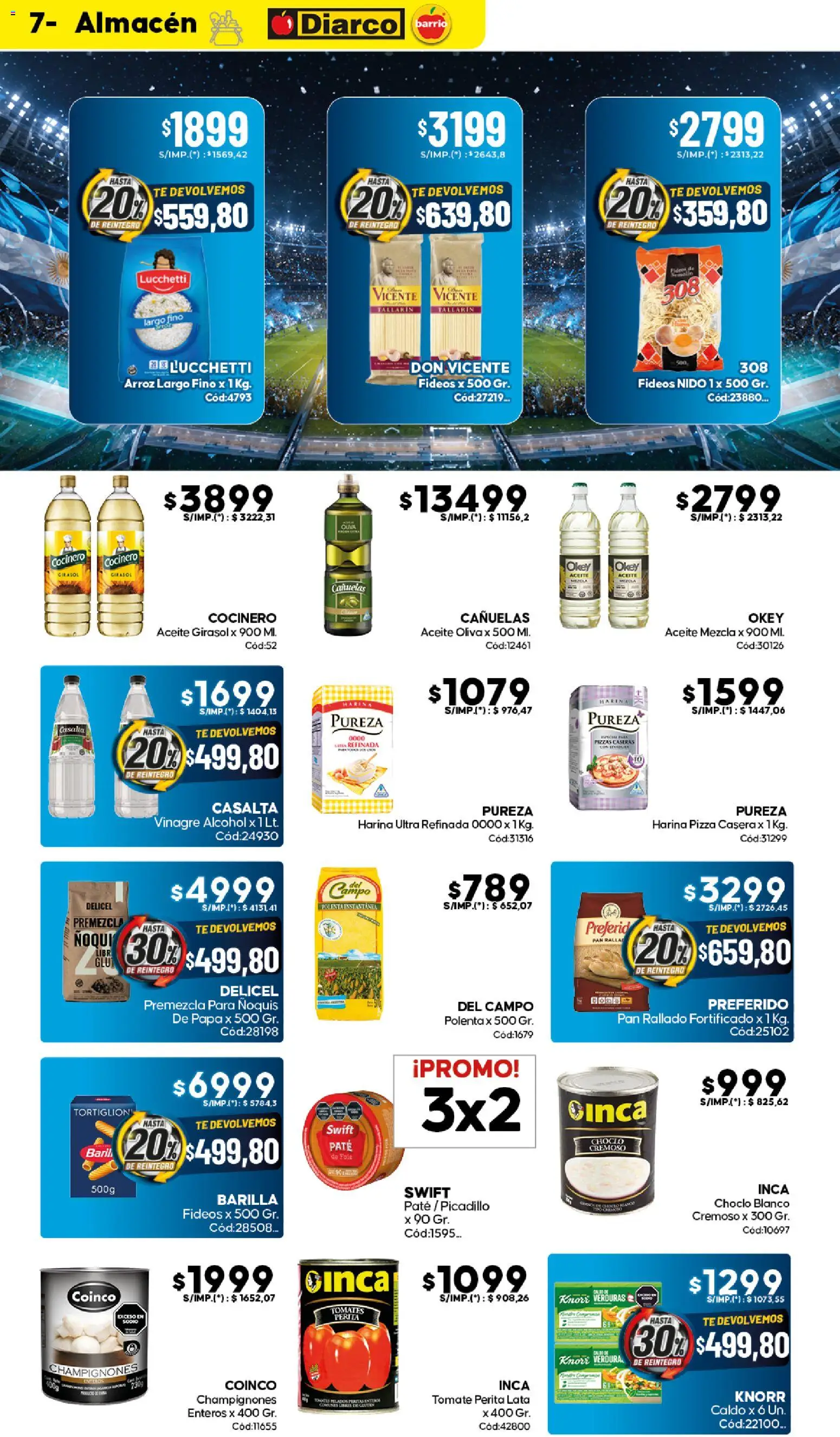 Diarco - Ofertas Diarco Barrio │ válido desde el 01.06.2026 | Página: 7 | Productos: Tomate, Paté, Pan, Arroz