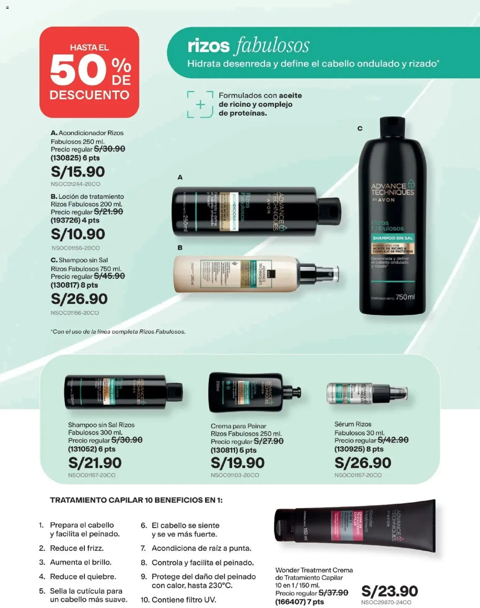 Catálogo Avon válido desde 11/08/2026 | Página: 168 | Productos: Acondicionador, Sal, Aceite, Peinado