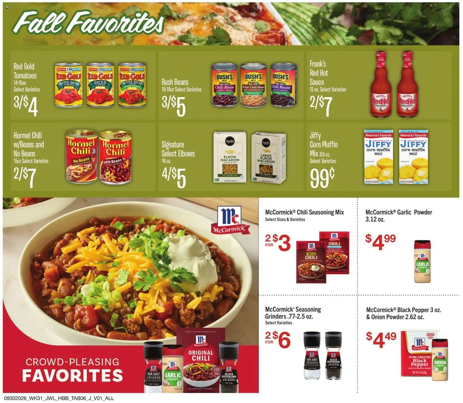 Jewel Osco Specialty Publication - valid from 09/30/2026 | Page: 6 | Products: Corn, Powder, Sauce, Muffin