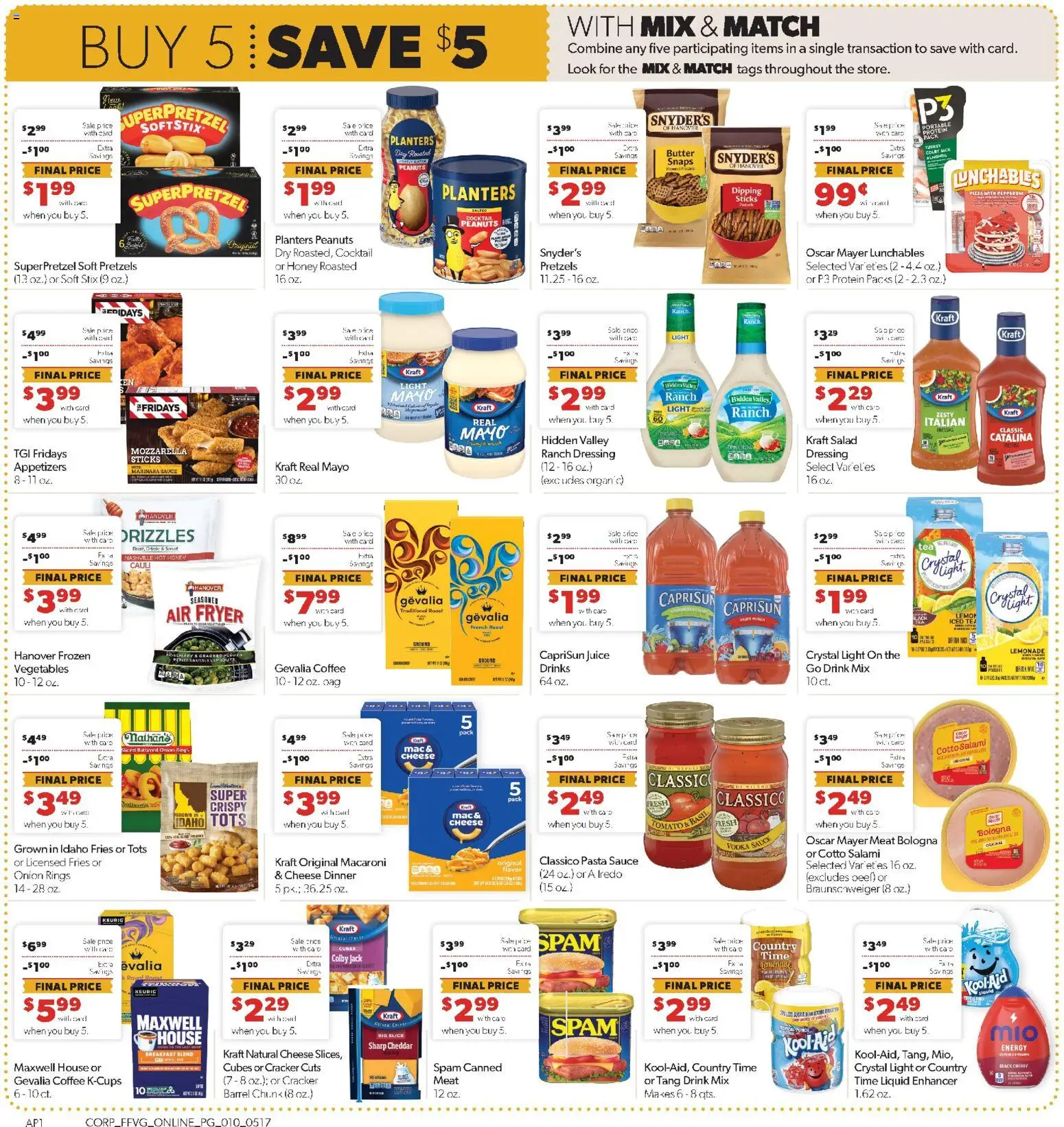 Family Fare Weekly Ad - valid from 17.05.2026 | Page: 5 | Products: Pizza, Pasta, Salad, Vegetables