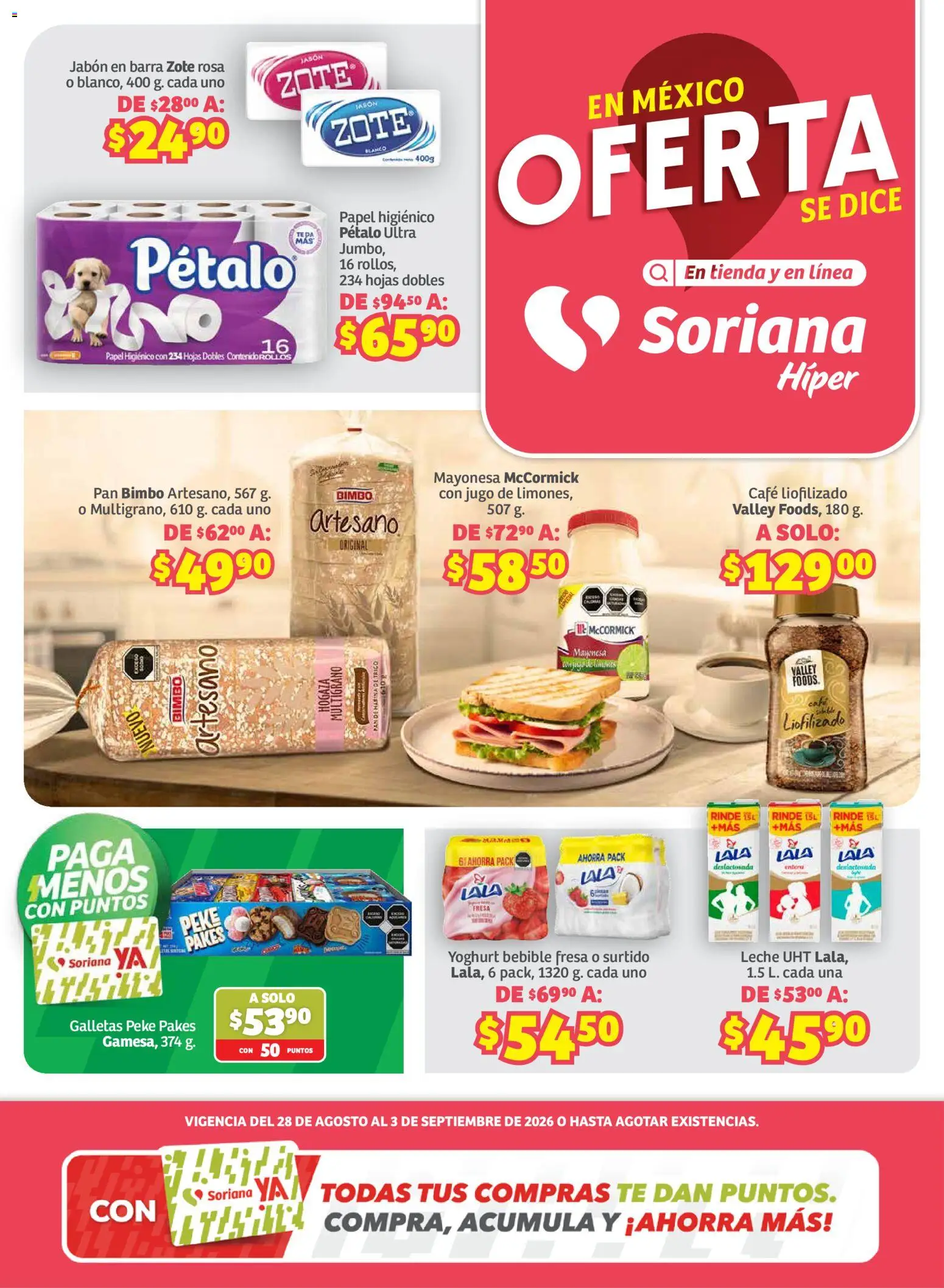 Nuevas ofertas de Soriana válidas en toda la República Mexicana desde el 28/08/2026. ¡Encuentra las mejores ofertas en Soriana Oferta se dice Soriana Híper Nacional! | Página: 1
