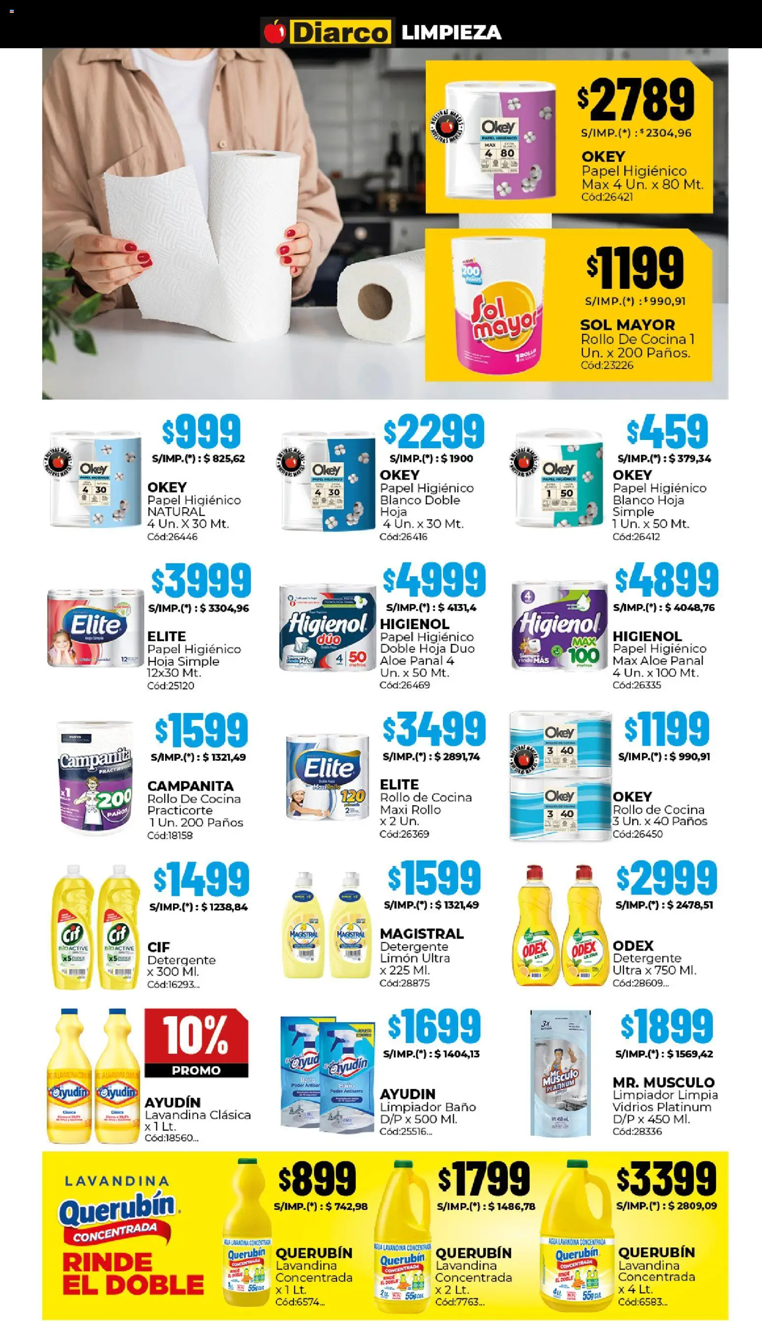Diarco ofertas │ válido desde el 25.05.2026 | Página: 17 | Productos: Papel higiénico, Lavandina, Cocina, Limón