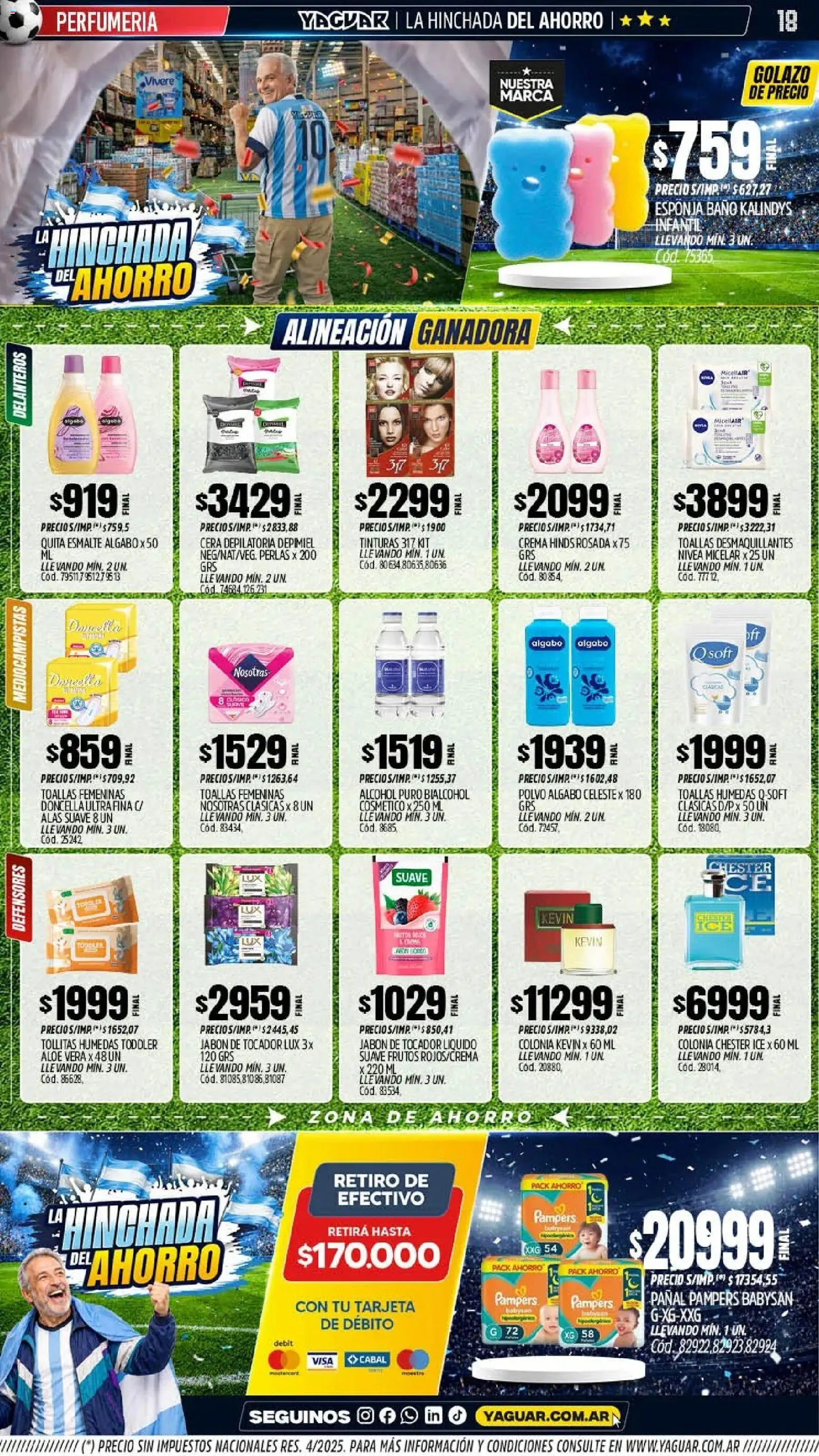 Yaguar - Oferta Semanal General Roca │ válido desde el 08.06.2026 | Página: 19 | Productos: Toallas, Baño, Esponja, Crema
