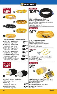 Preview of Princess Auto flyer - 2 Week Sale! from shop Princess Auto valid from Sep 22, 2026 | Page: 49 | Products: Connector, Extension cords, Oil