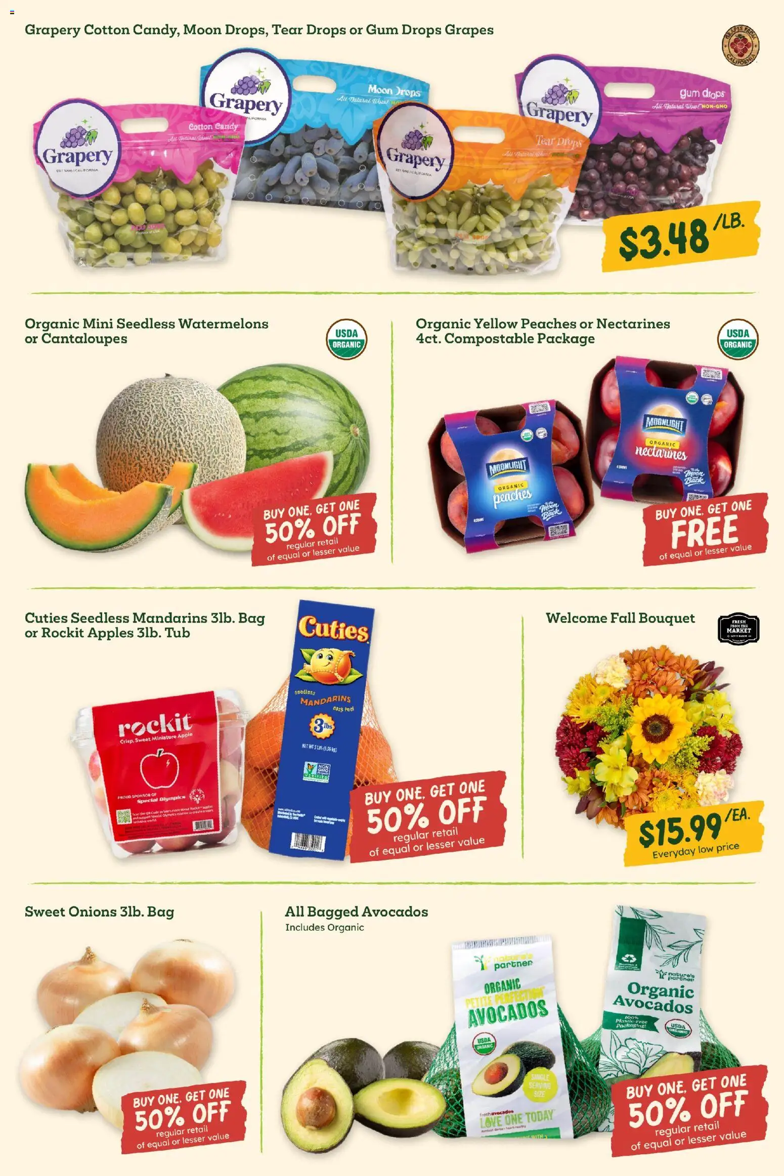 Sprouts Weekly Ad - valid from 08/26/2026 | Page: 5 | Products: Peaches, Nectarines, Candy, Apples