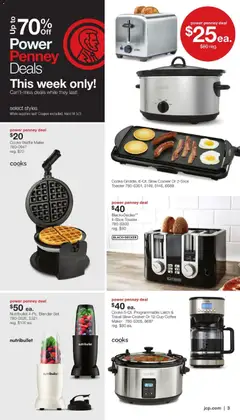 Preview of JCPenney weekly ads valid from 27.04.2026 | Page: 2 | Products: Toaster, Coffee, Blender, Waffle Maker