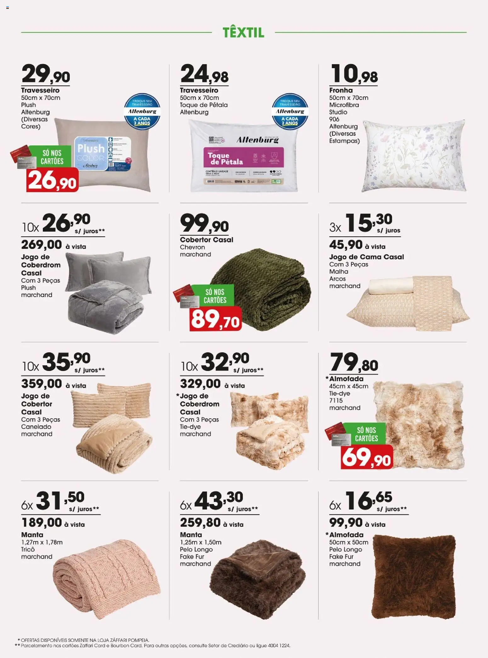 Zaffari Folheto - válido de 02/07/2026 | Página: 3 | Produtos: Jogo de cama, Travesseiro, Cama, Almofada