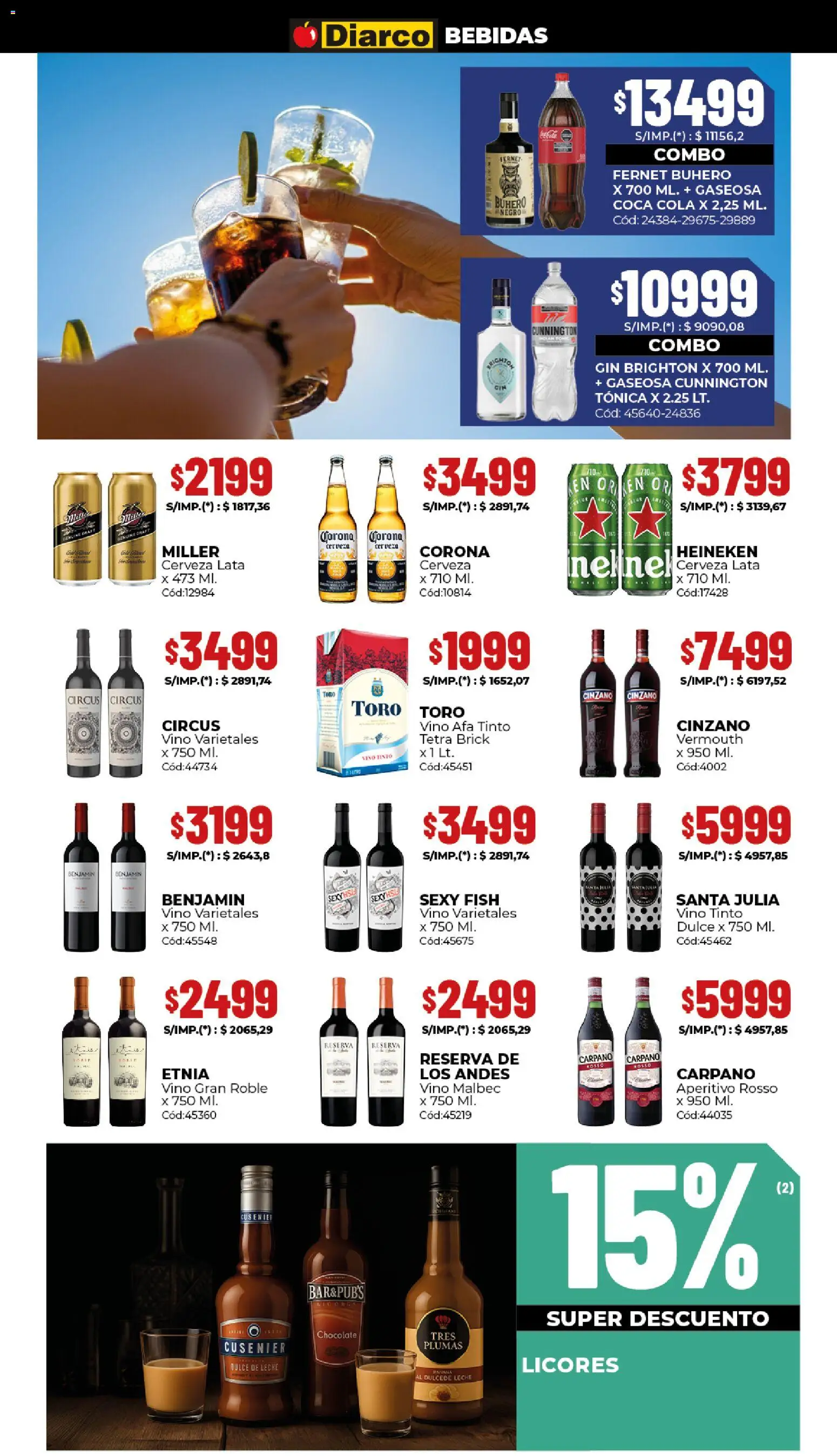Diarco ofertas │ válido desde el 18.05.2026 | Página: 7 | Productos: Dulce de leche, Gin, Leche, Vino