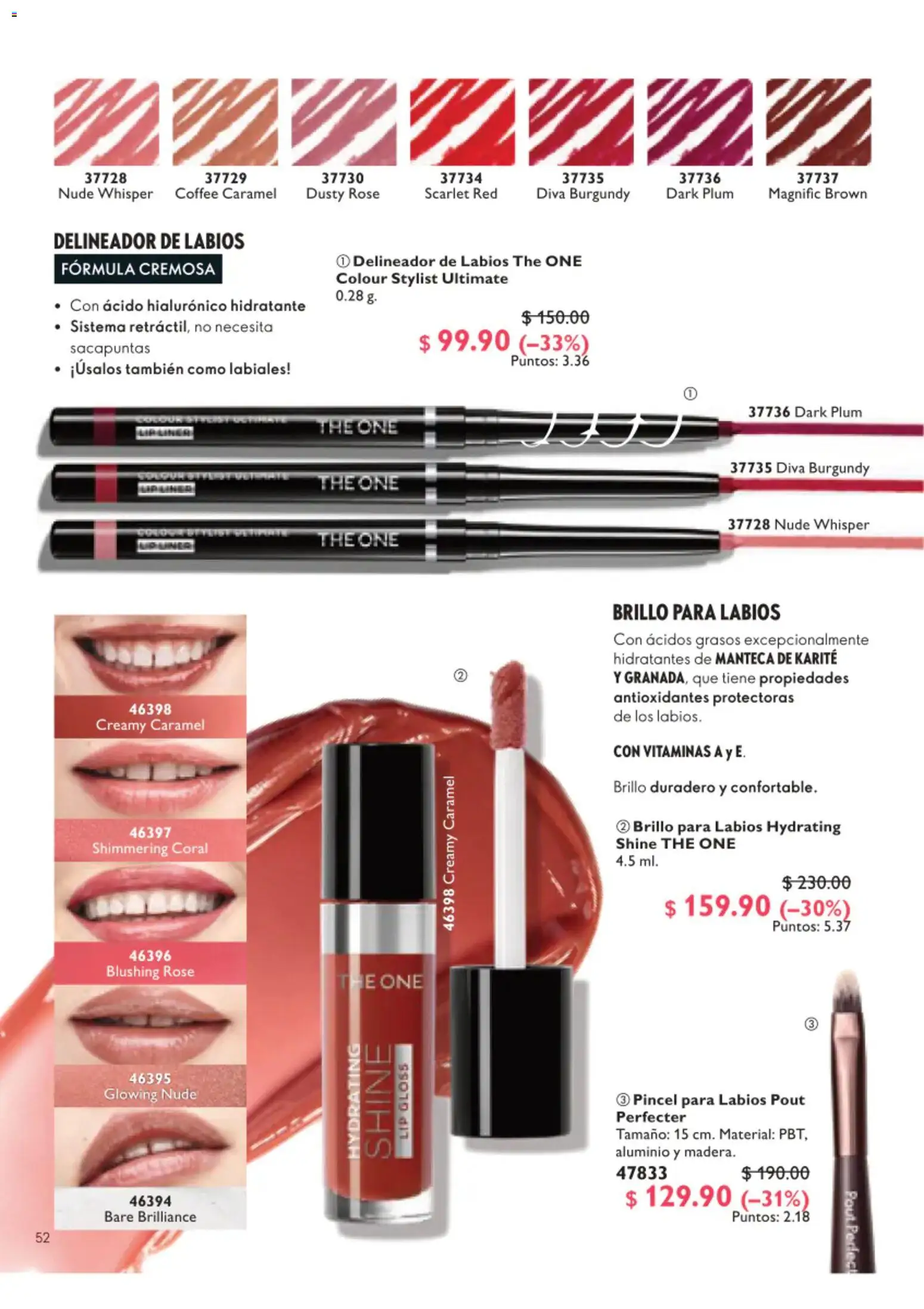 Nuevas ofertas de Oriflame válidas en toda la República Mexicana desde el 01/08/2026. ¡Encuentra las mejores ofertas en Oriflame campaña 11 2026! | Página: 52 | Productos: Pincel, Sacapuntas, Brillo, Delineador