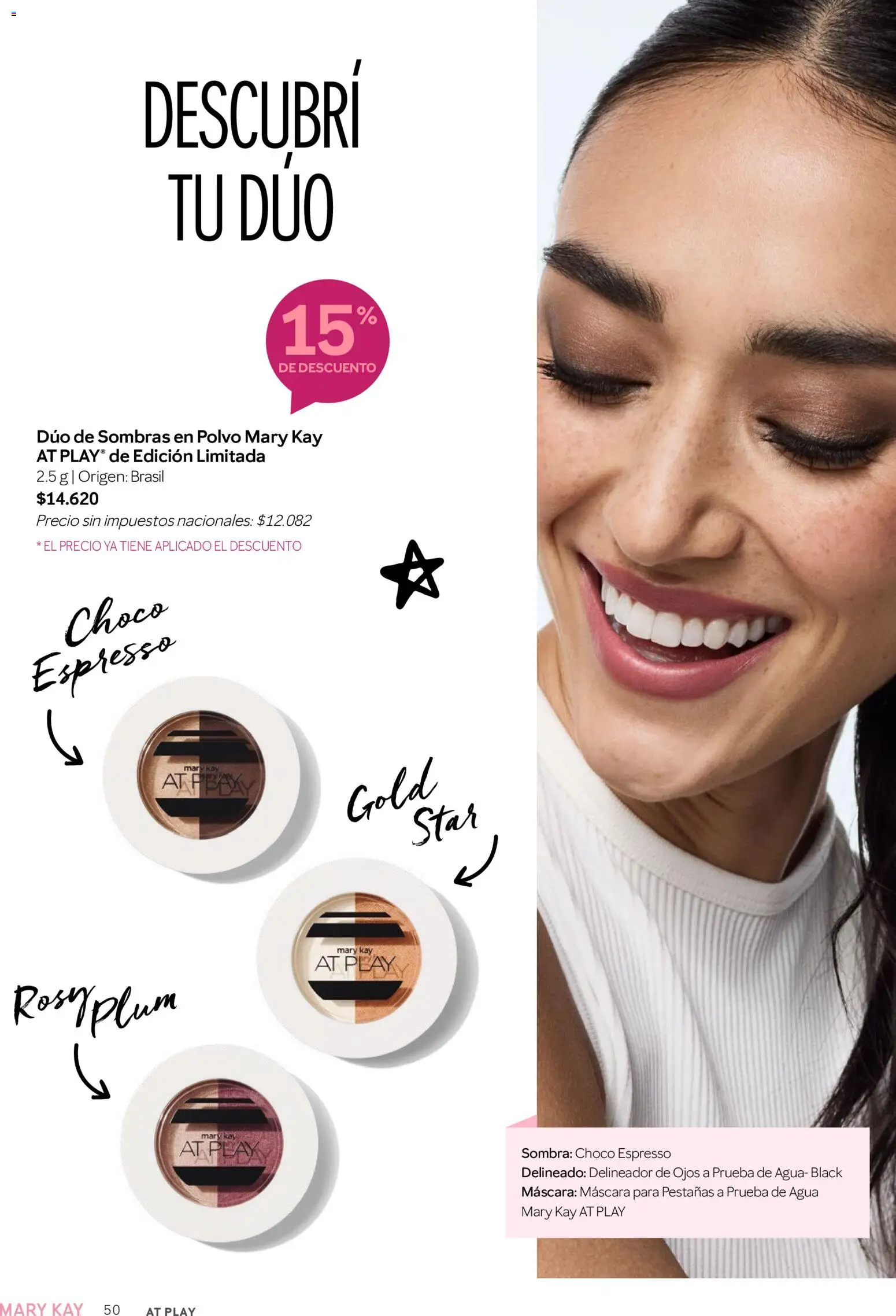 Mary Kay - Catálogo │ válido desde el 01/09/2026 | Página: 50 | Productos: Polvo, Delineador de ojos, Delineador, Agua