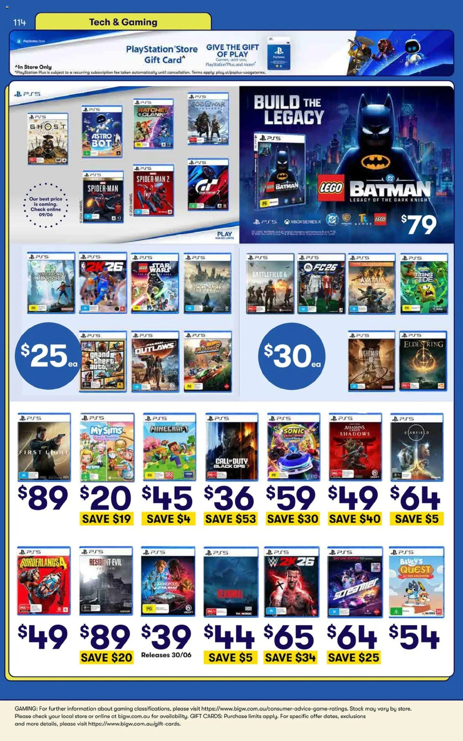 Big W catalogue - valid from 09.06.2026 | Page: 114 | Products: Playstation
