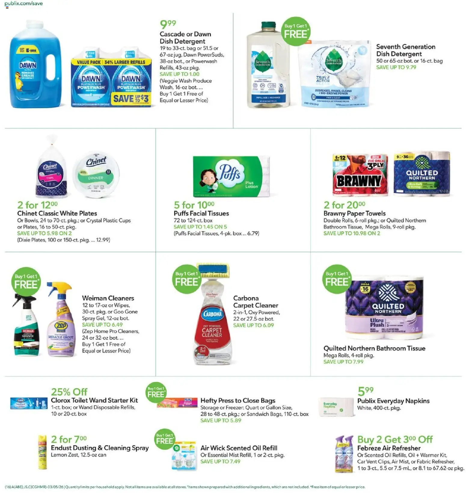 Publix Weekly Ad - valid from 04.03.2026 | Page: 16 | Products: Press, Oil, Starter, Bag