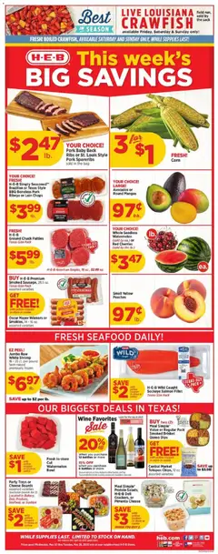 Preview of H-E-B weekly ads valid from 20.05.2026